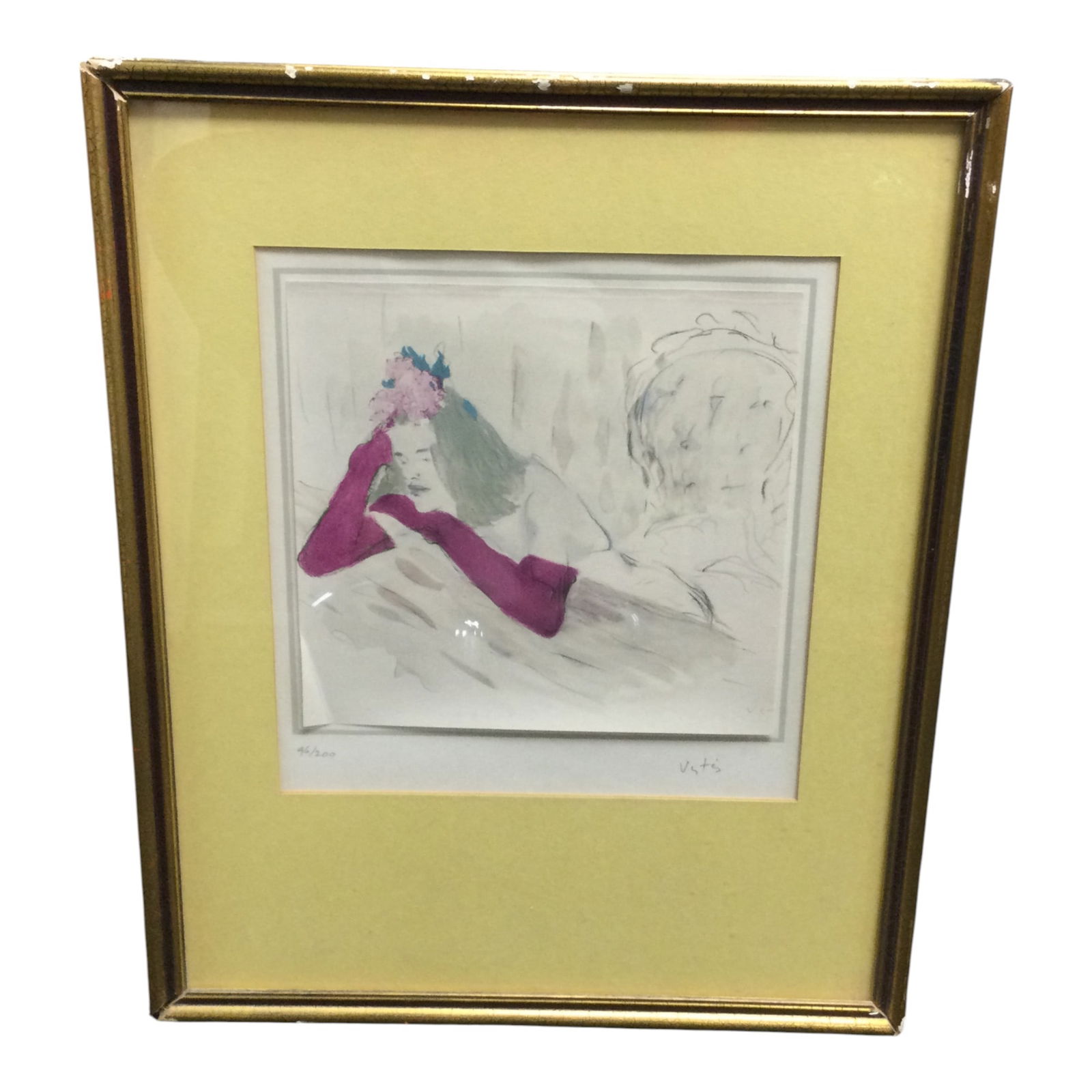 Marcel Vertes (Hungarian, 1895-1961) Signed and Numbered Lithograph (1 of 4)