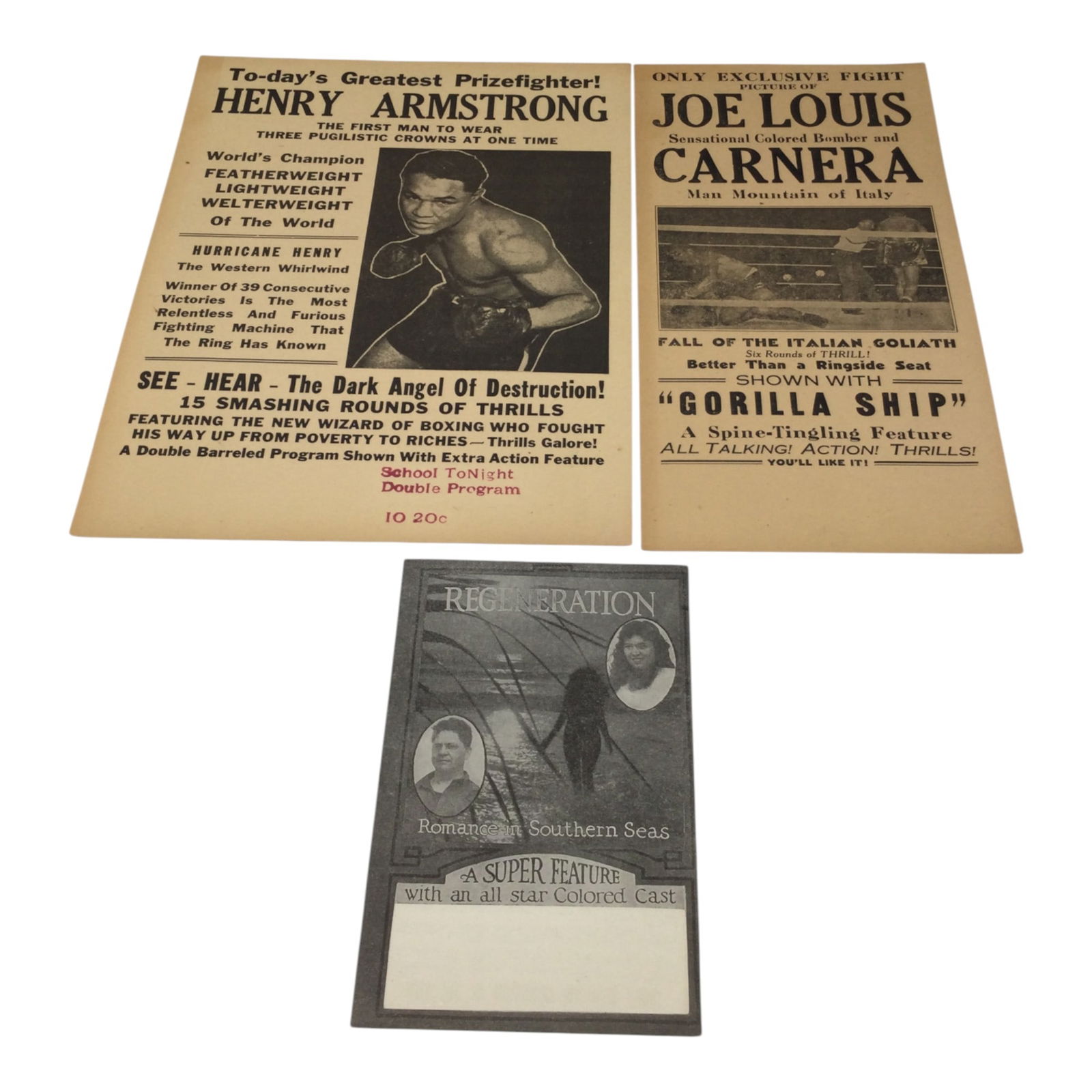 Lot of 3 African American Film Advertisement (1 of 5)