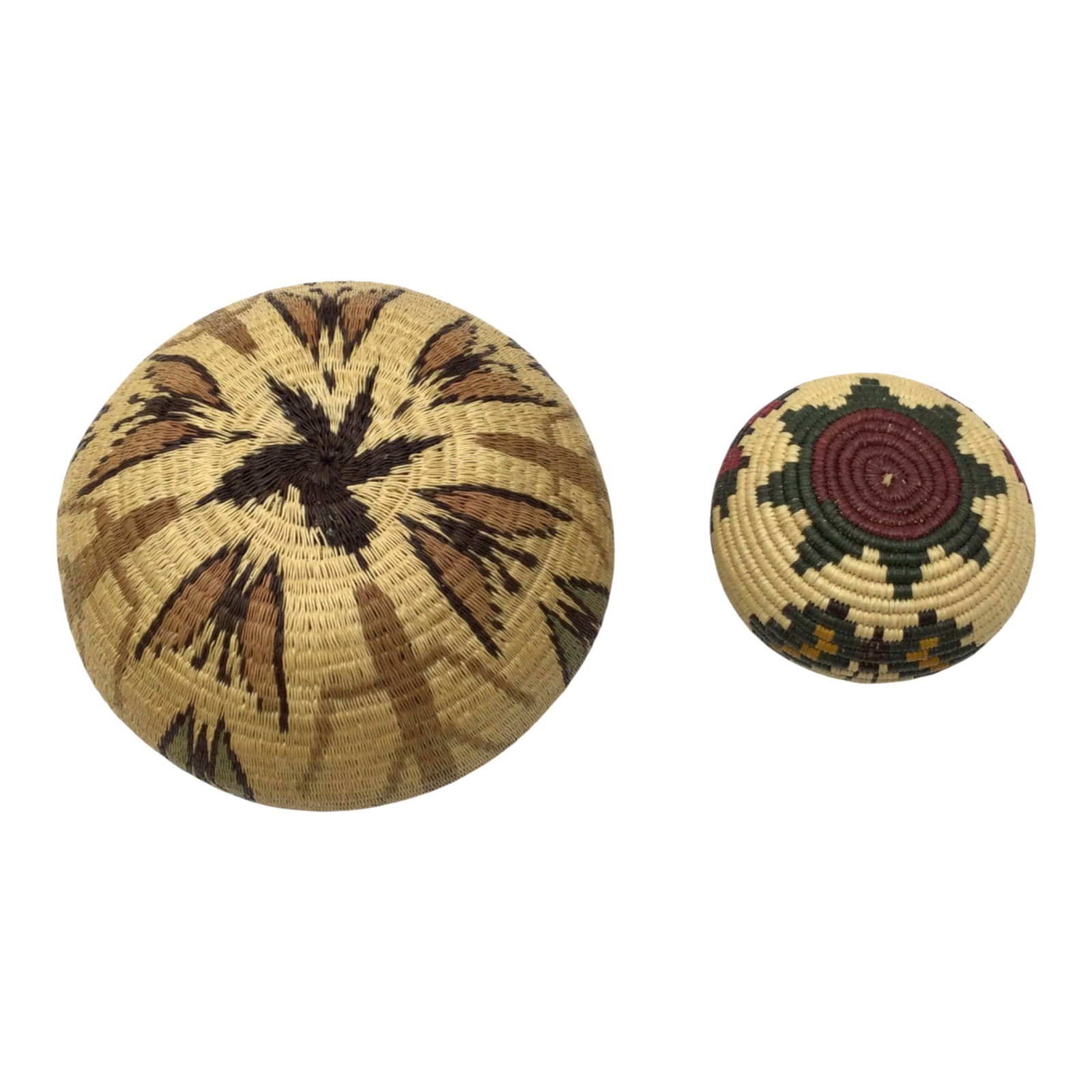 Pair Small Woven Baskets - 7