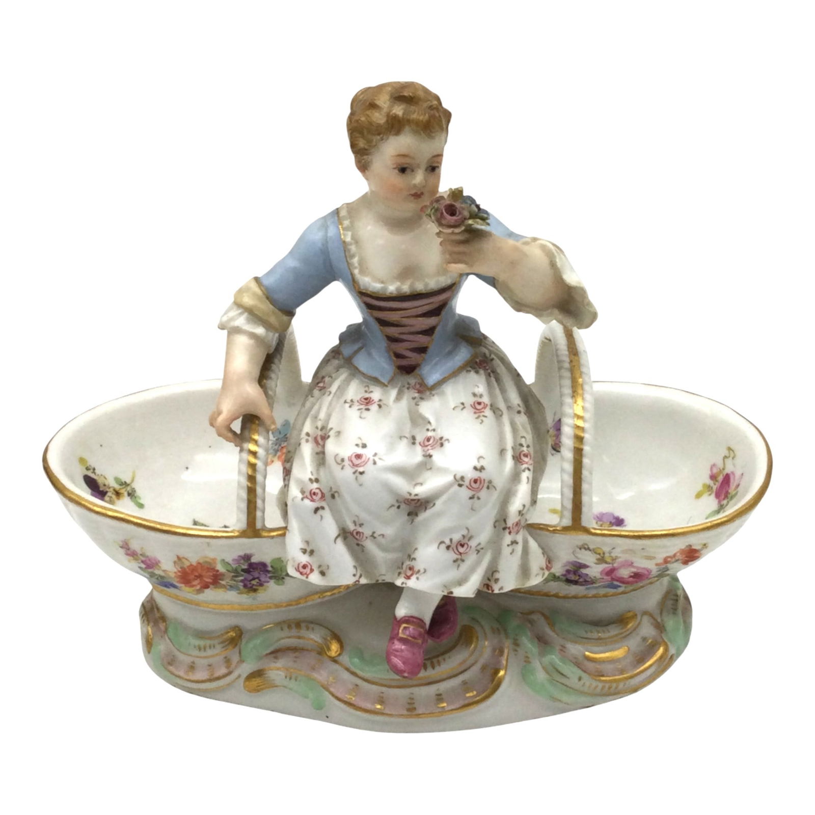 Meissen Augustus Rex Double Salt Cellar (1 of 6)