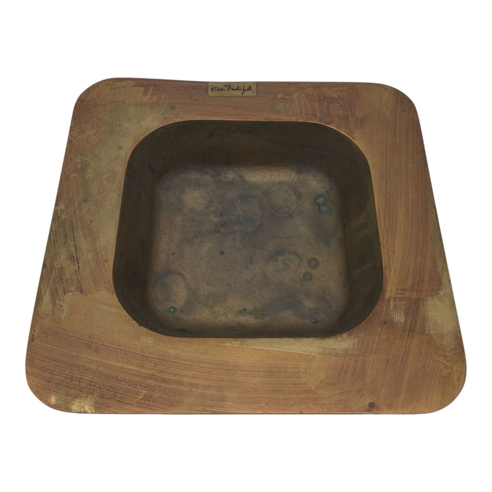 Esa Fedrigolli Signed Brass Bowl 1950's (1 of 4)