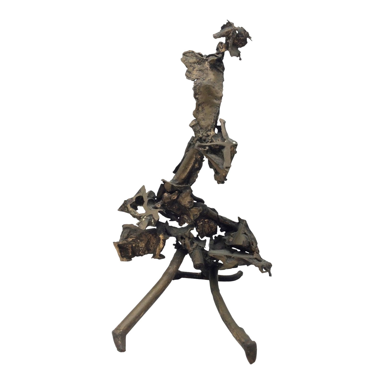 Isobel Folb Sokolow Signed Brutalist Brass Sculpture (1 of 5)