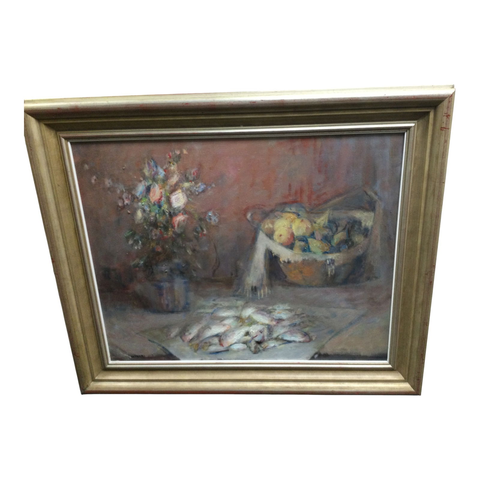 Mystery Artist Oil on Canvas Still Life (1 of 3)