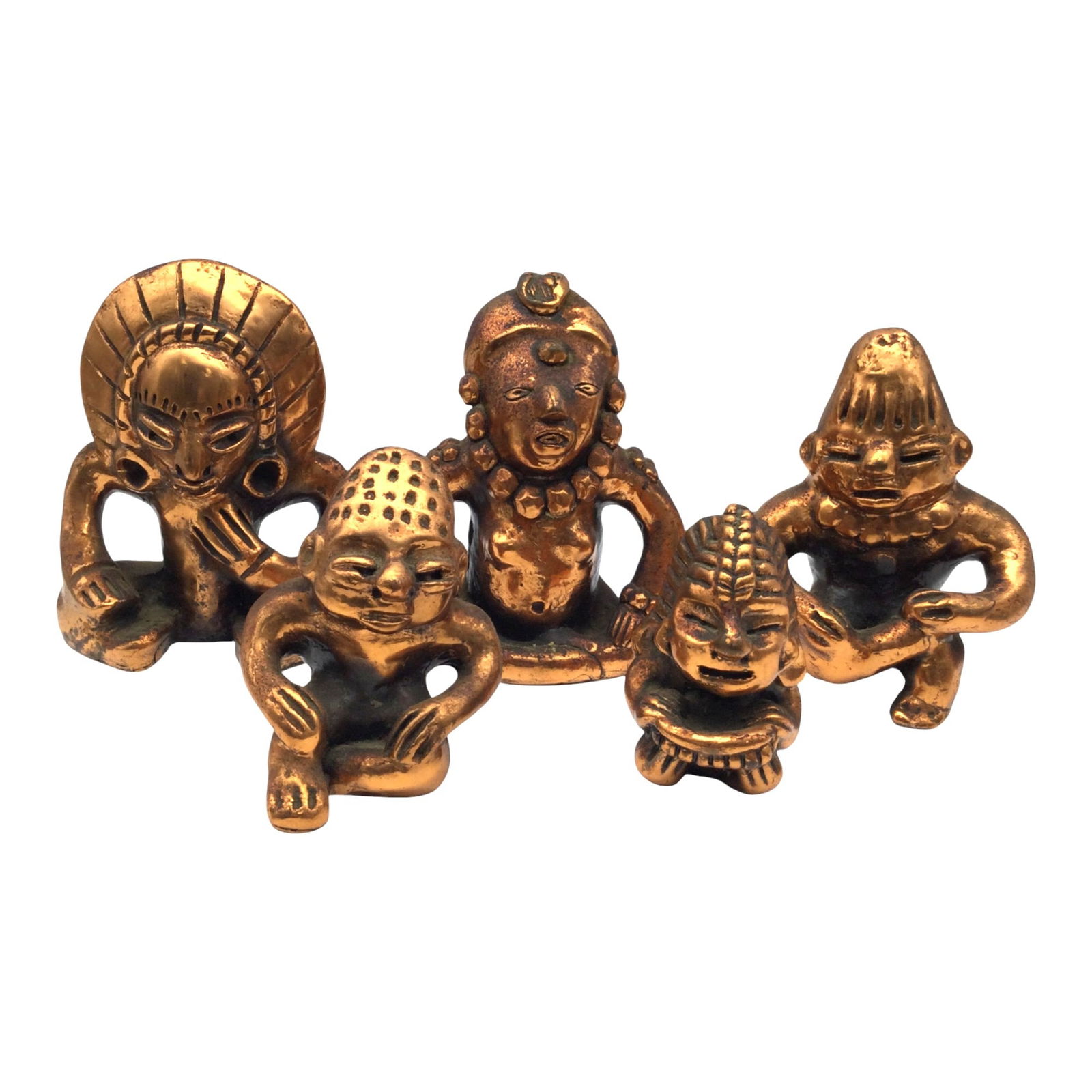 Lot of 5 Copper Tumbaga Figures (1 of 6)