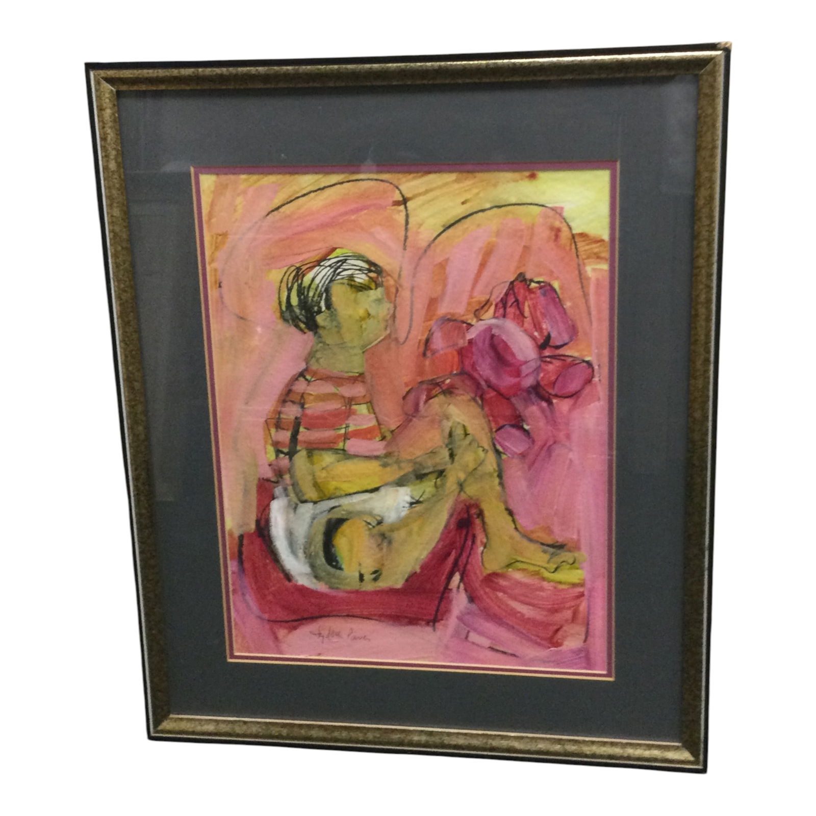 Sydelle Paver Signed Acrylic on Paper 'Michael' (1 of 4)