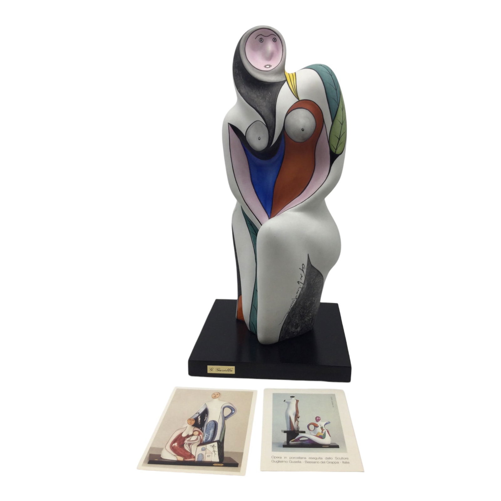 Guglielmo Gusella (Italian) Signed Porcelain Sculpture with Cert. (1 of 8)