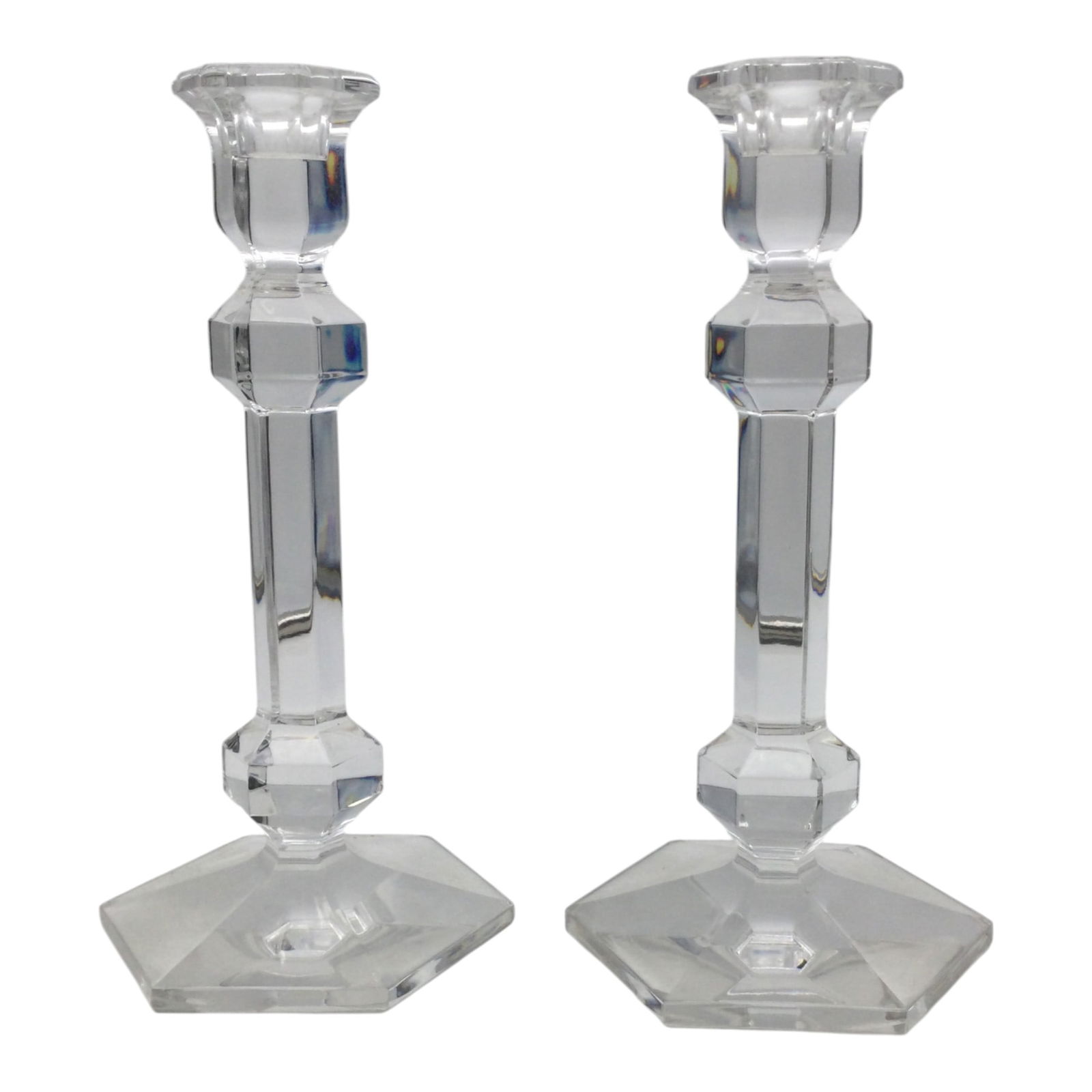 Pair Val St. Lambert and Tiffany and Co. Crystal Candlesticks (1 of 5)