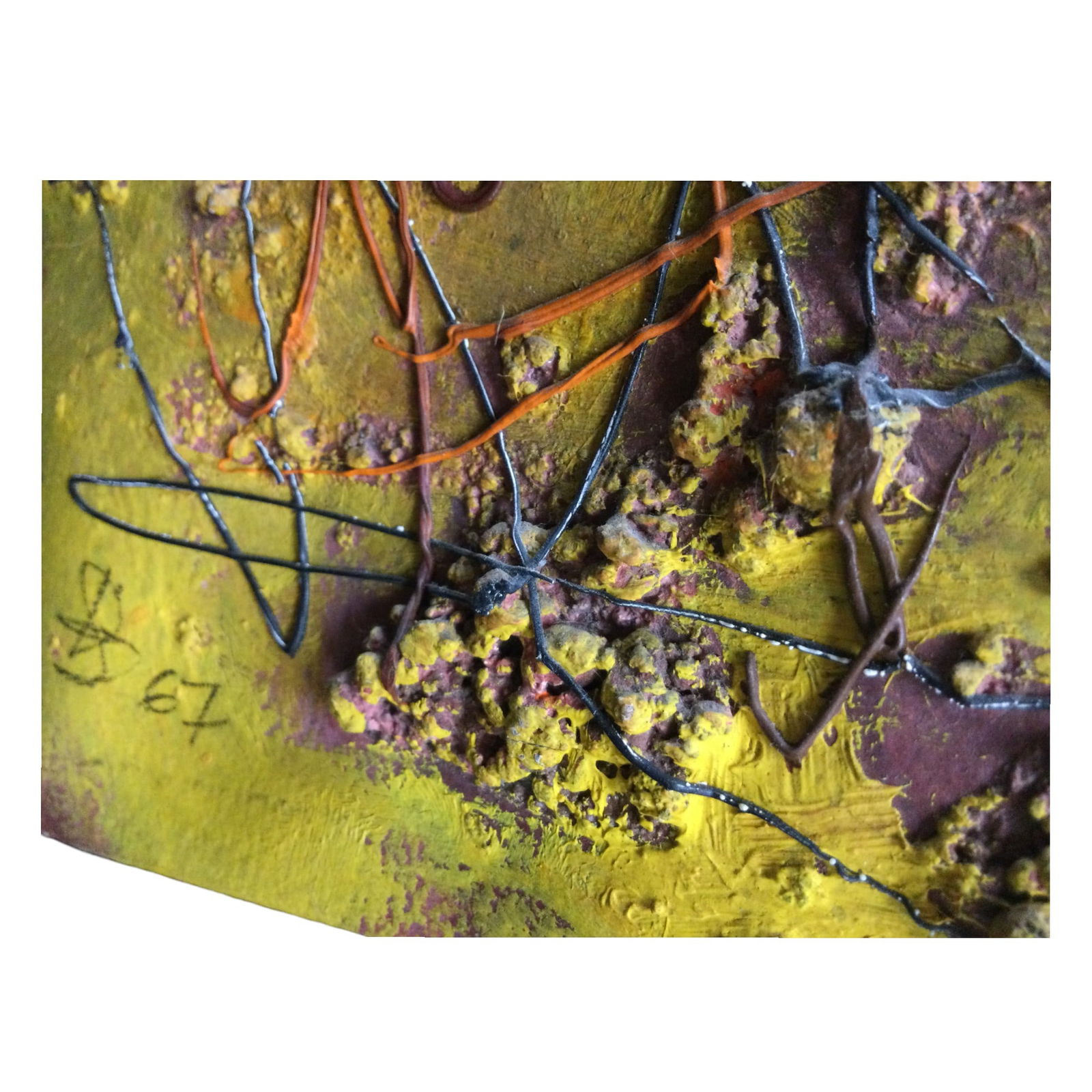 Signed and Dated Abstract Mixed Media - 2