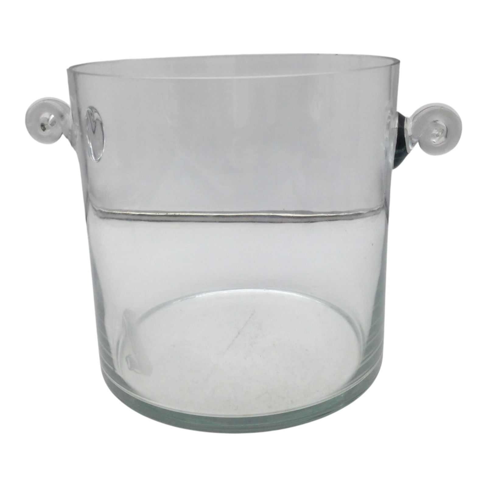 Tiffany and Co. Large Ice Bucket: Tiffany and Co. Large Ice Bucket with scroll handles. Approx. 7.5 inches tall x 11 wide x 7.5 deep, 3.9 lbs.