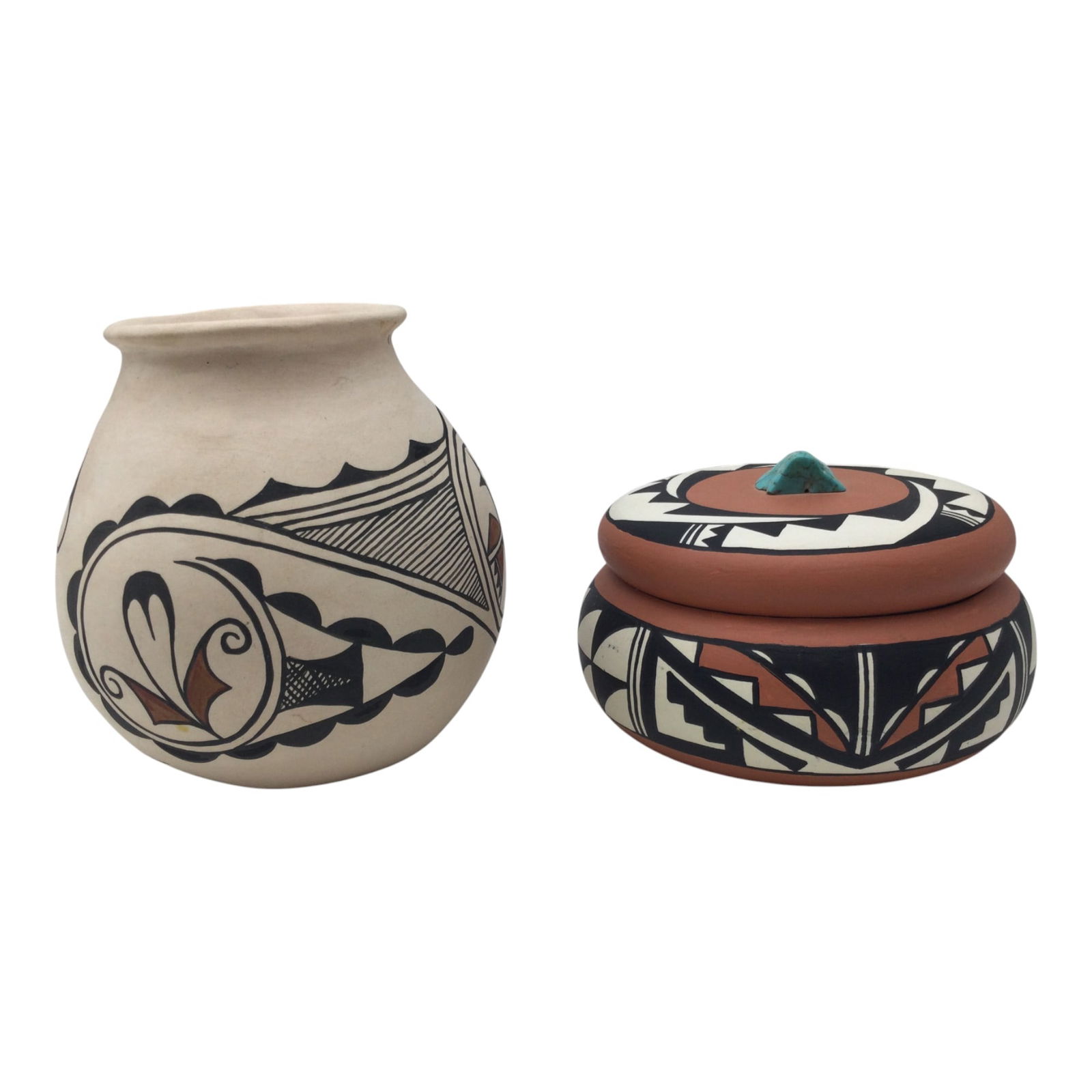 Pair NM Native American Pottery Art (1 of 6)