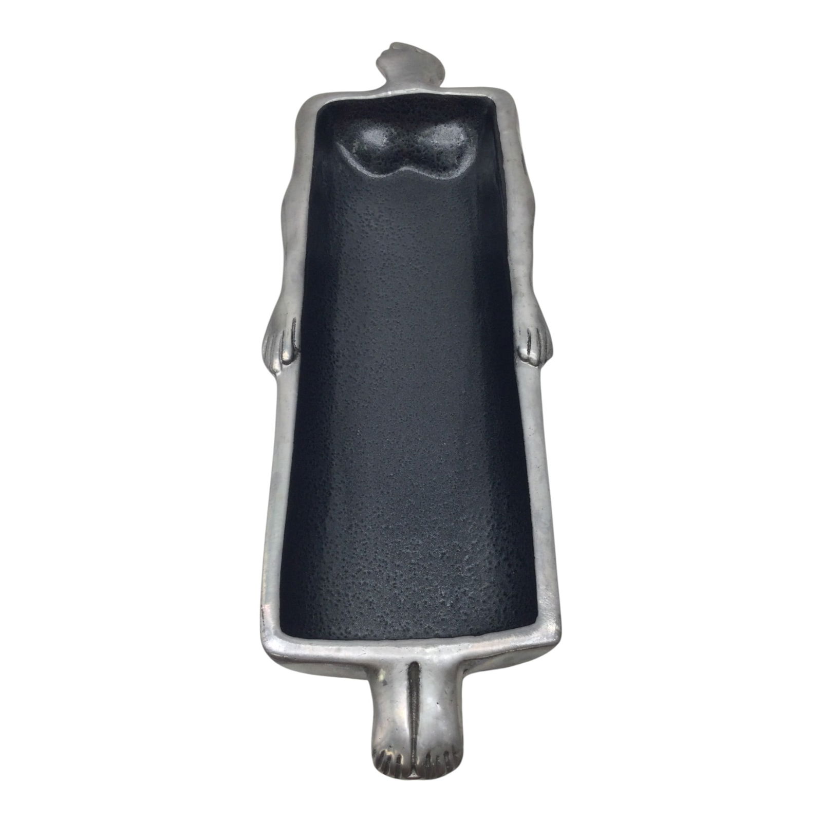 C. Boyes Spoon Rest: C. Boyes stamped Spoon Rest. APprox. 1.5 inches tall x 4.5 wide x 13.5 deep, 2.1 lbs.