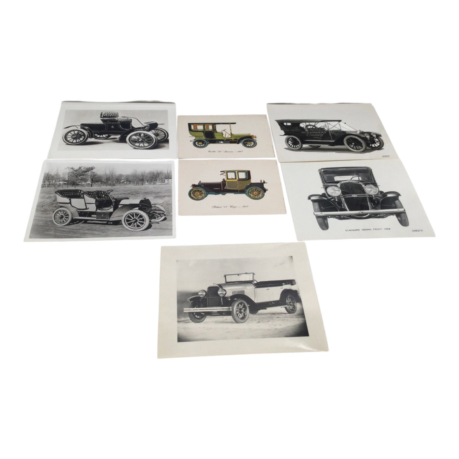 Lot of 5 Oldsmobile and Chevrolet Photographs and 2 Lithographs (1 of 4)