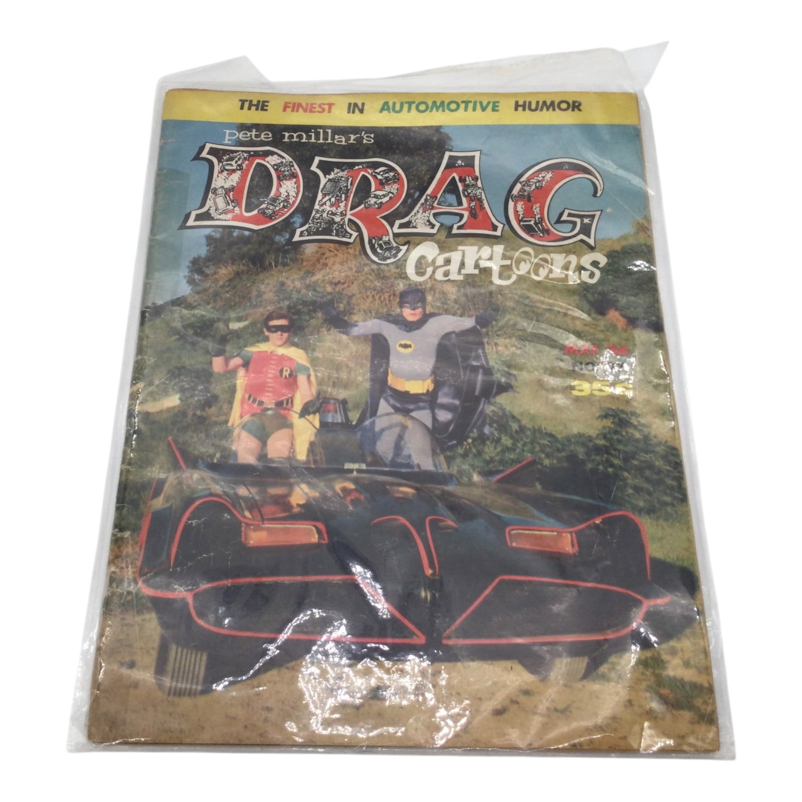 Drag Cartoons #27 1966 Magazine Adam West, Burt Ward Batmobile (1 of 2)