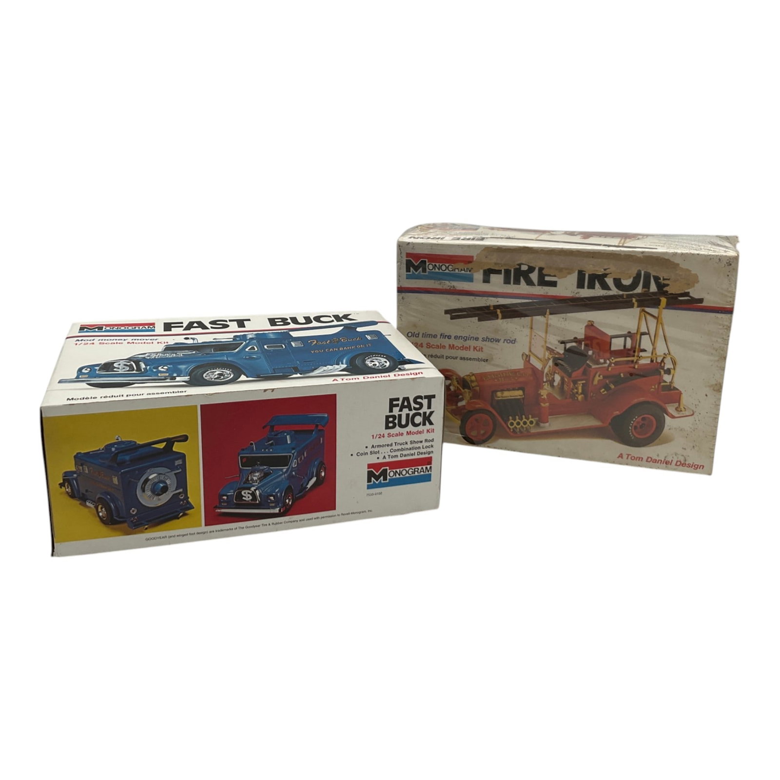 Pair Monogram Model Kits ca. 1973: Fire Iron and Fast Buck (1 of 11)