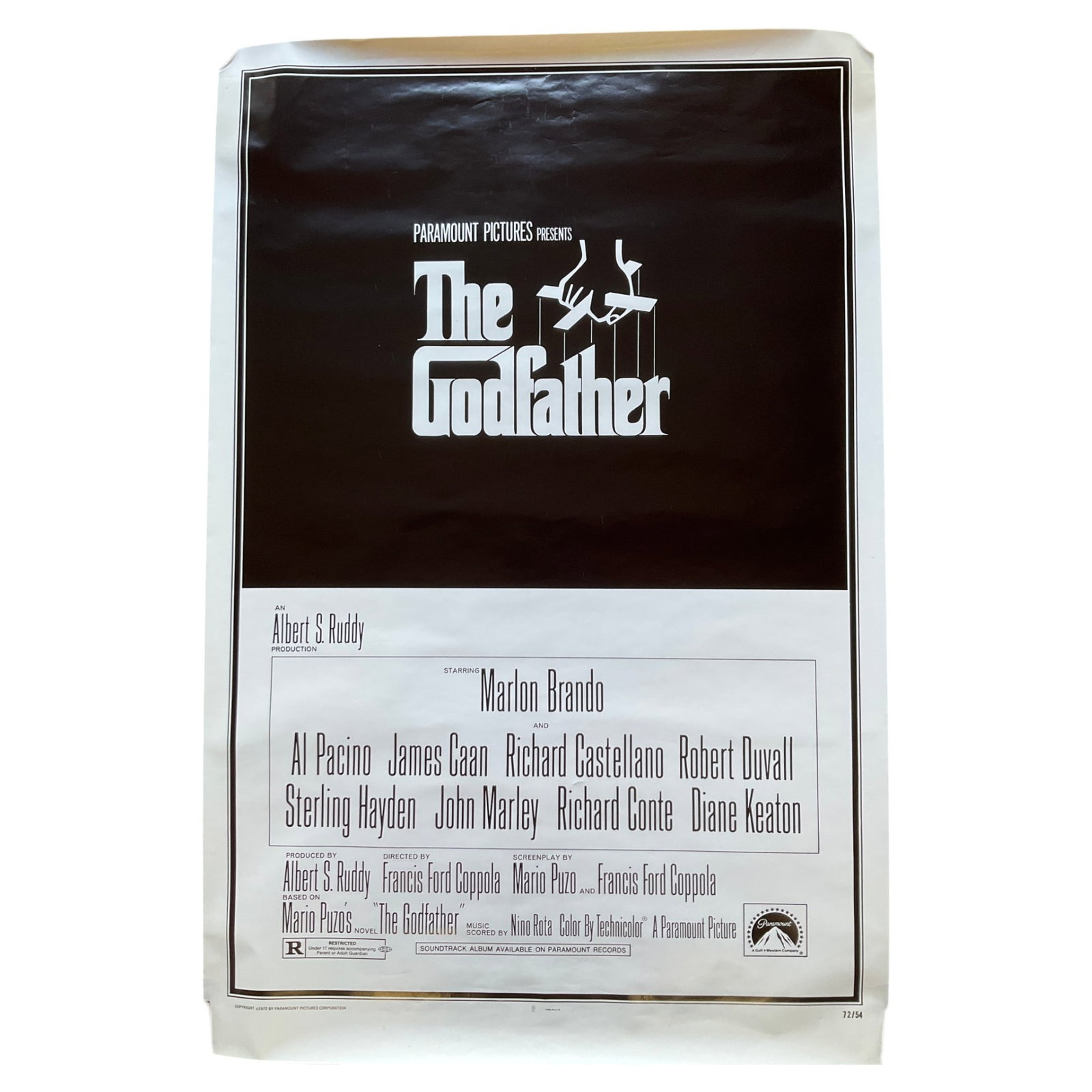 1972 The Godfather Original Poster (1 of 6)