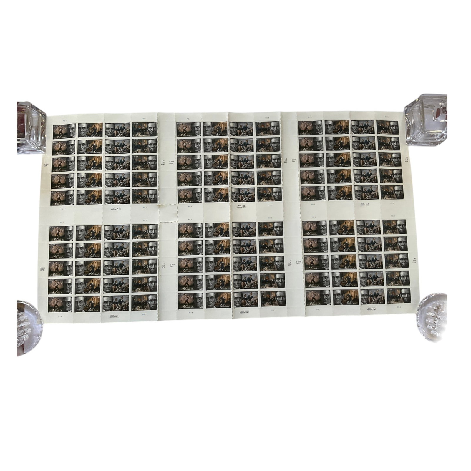 2008 US Stamps Abraham Lincoln Uncut Press Sheets (1 of 4)