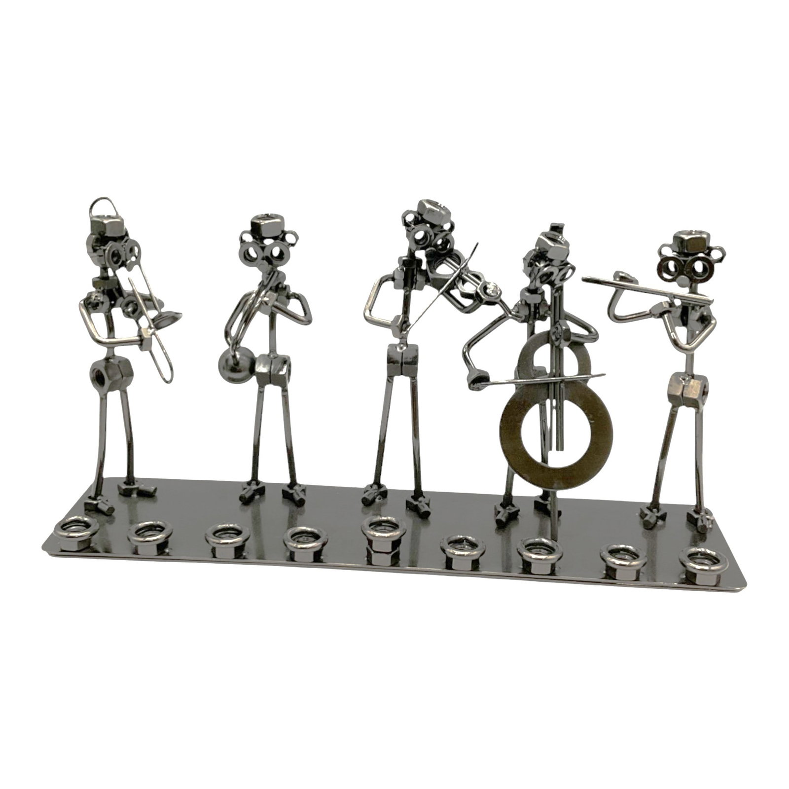 Judaica Menorah Nuts and Bolts Orchestra (1 of 5)