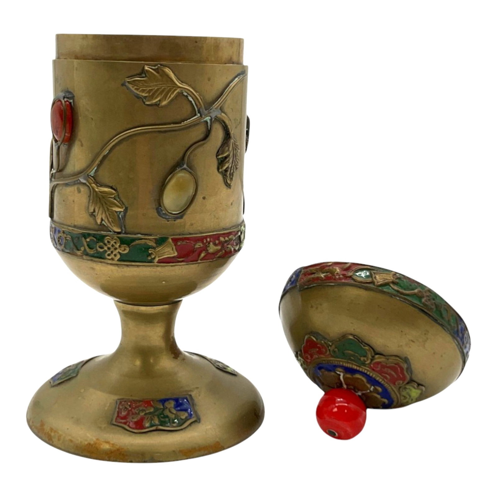 Brass Tea Leaf Caddy - 6