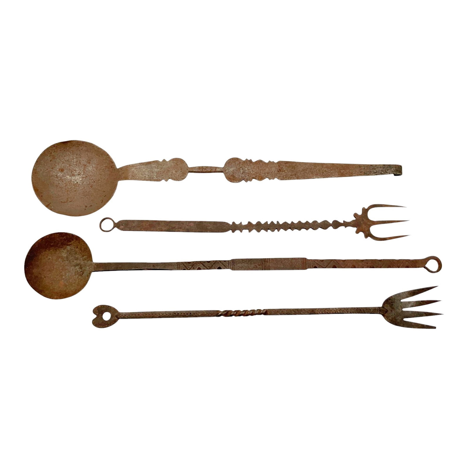 Lot of 4 Hand Forged Metal Utensils (1 of 2)
