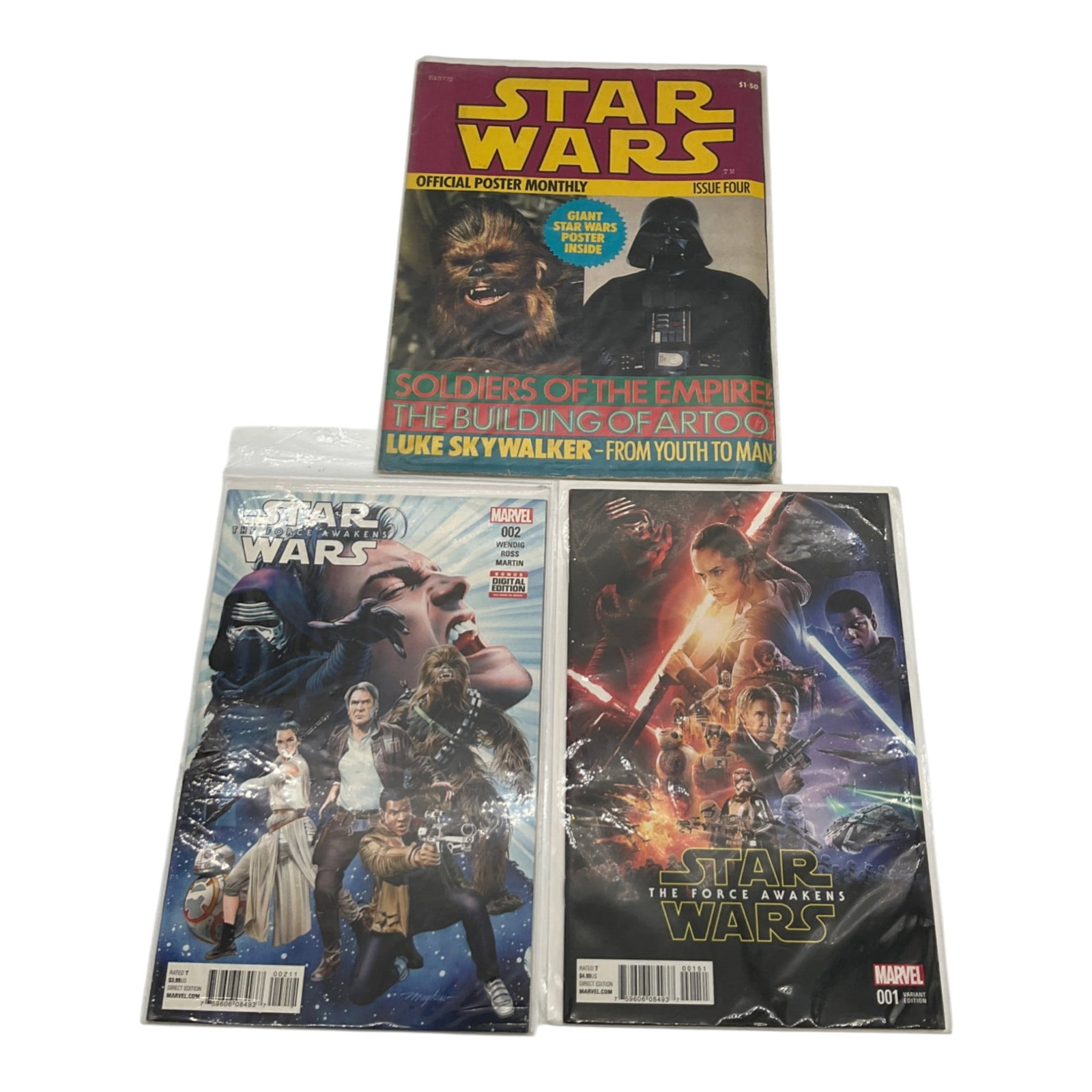 Lot of 3 Star Wars Comics/ 1977 Magazine (1 of 2)