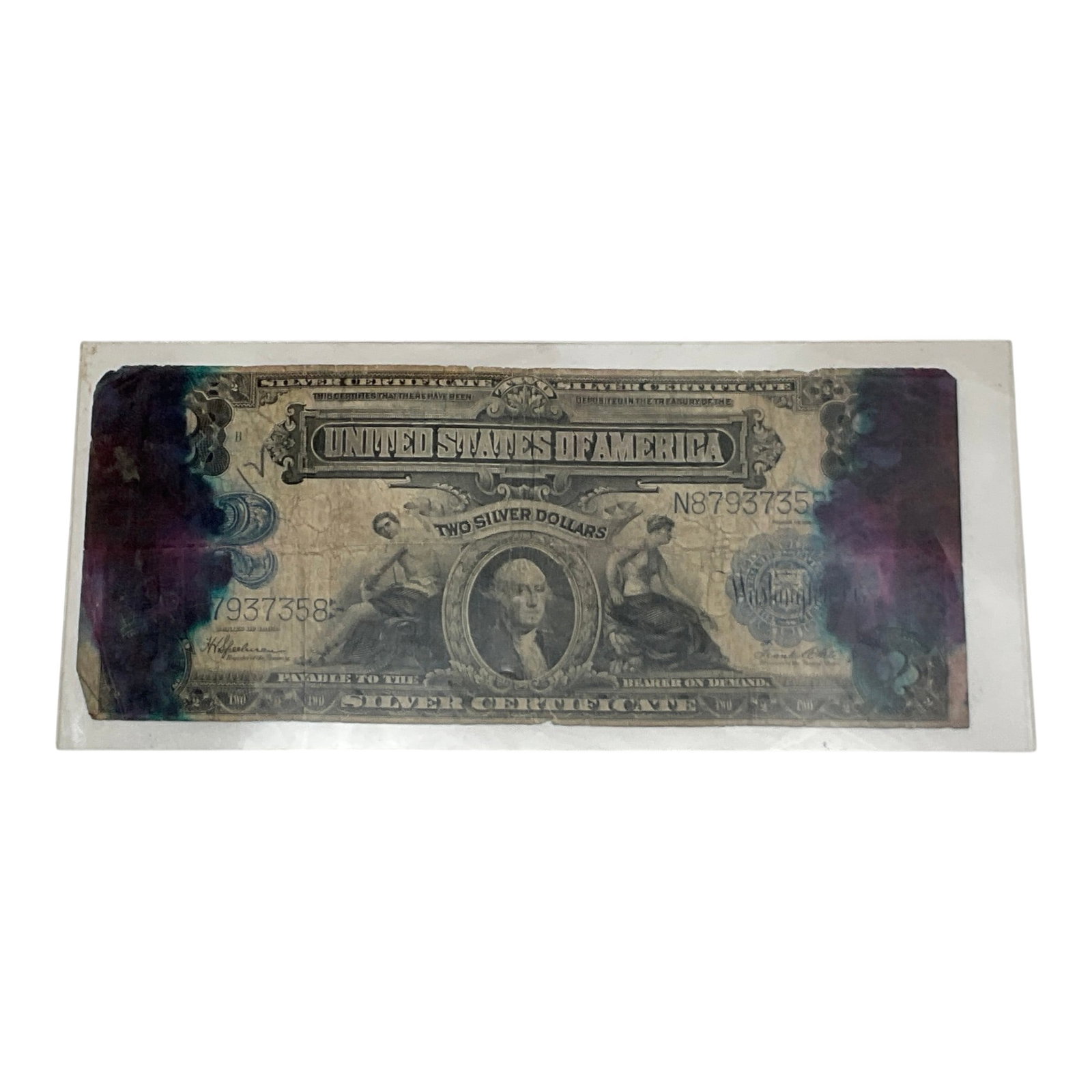 1899 Large $2 Two Dollar Silver Blue Seal Note (1 of 2)