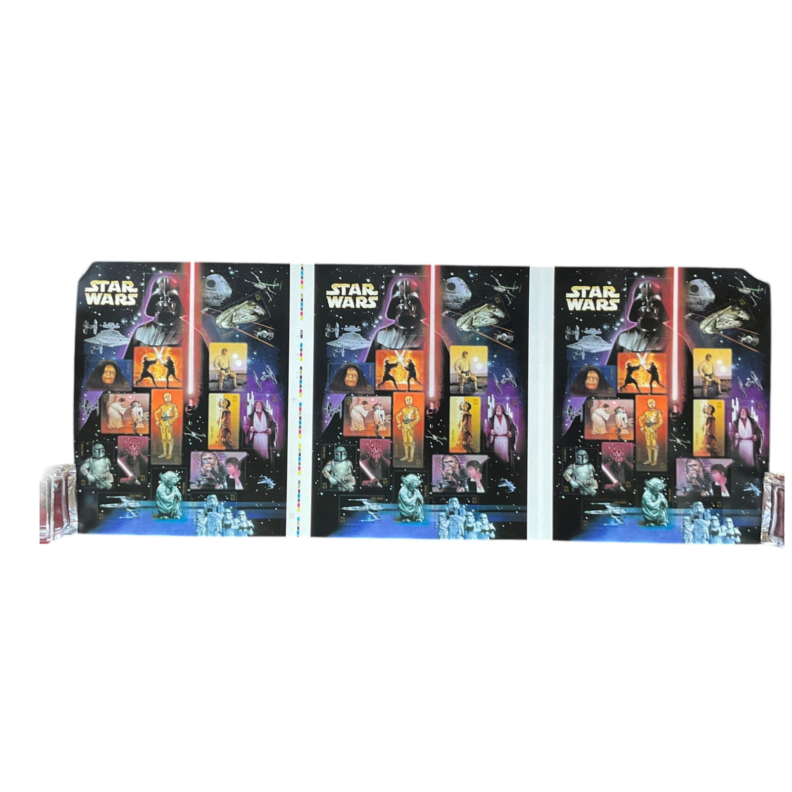 2007 Star Wars Uncut Press Sheets 41 Cent Stamps (1 of 2)
