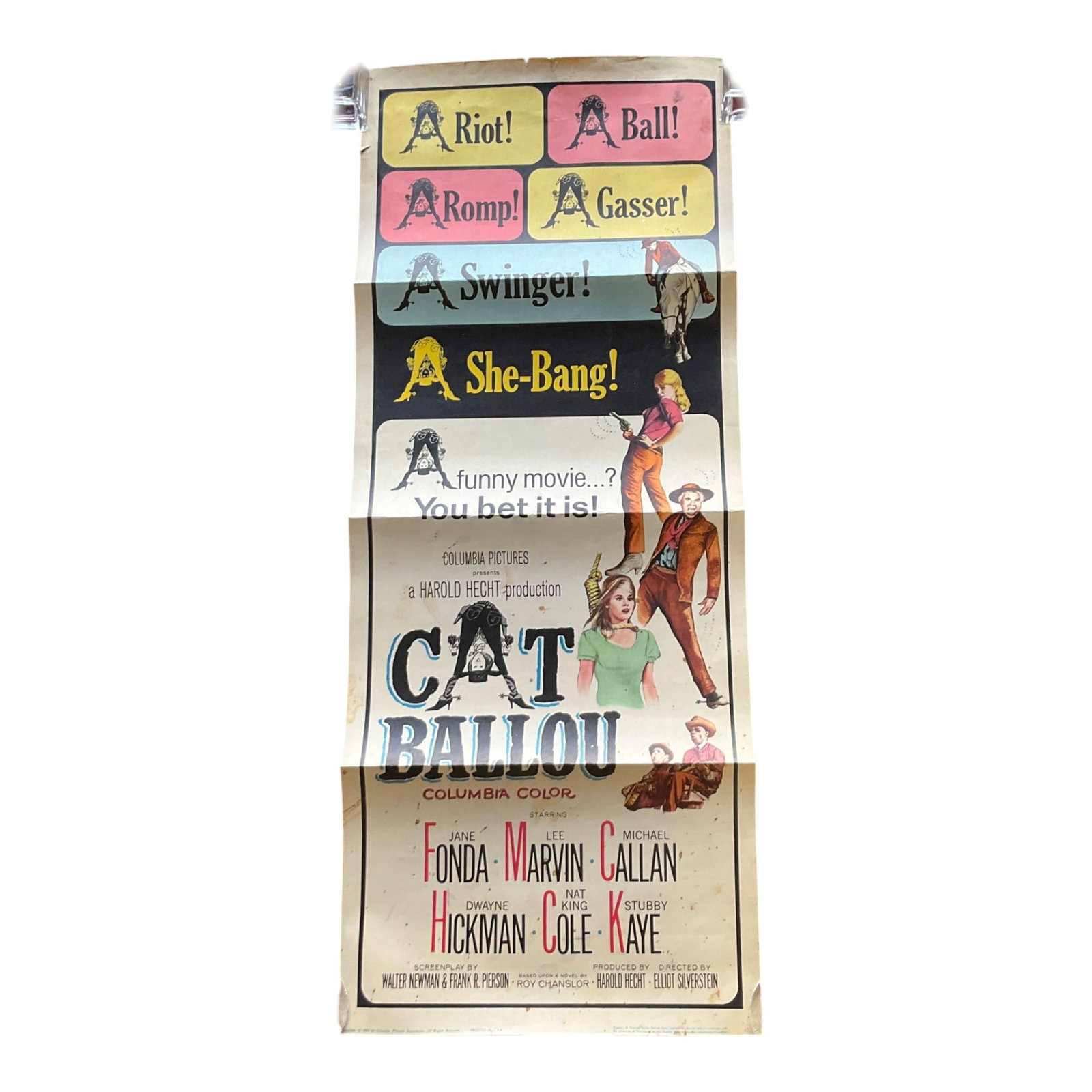 Original 1965 Cat Ballou Movie Poster (1 of 10)