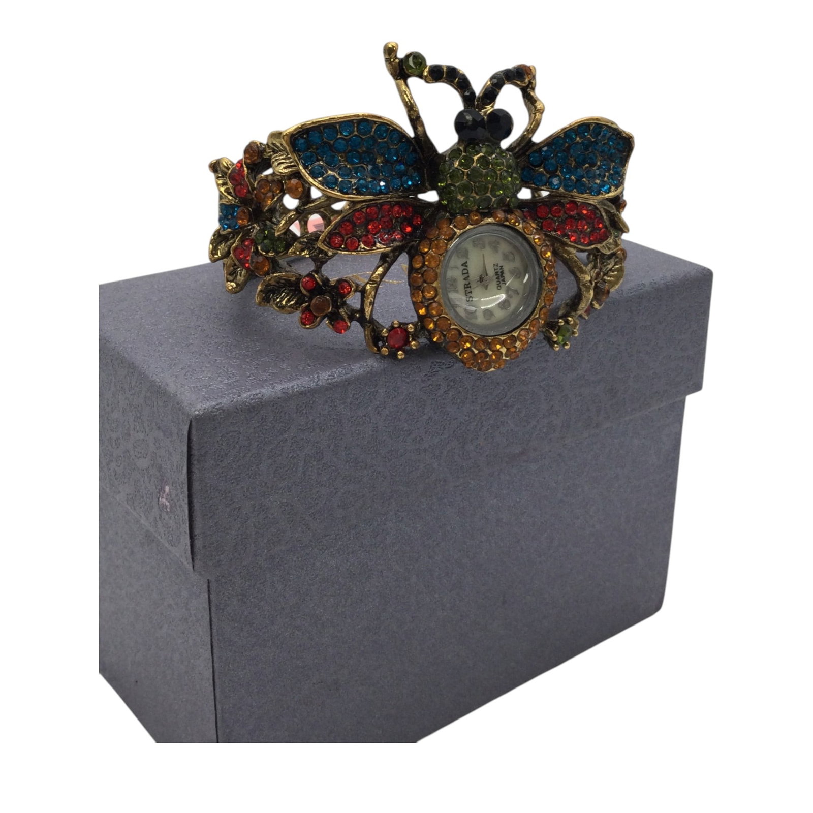 Strada Rhinestone Bangle Watch - 2