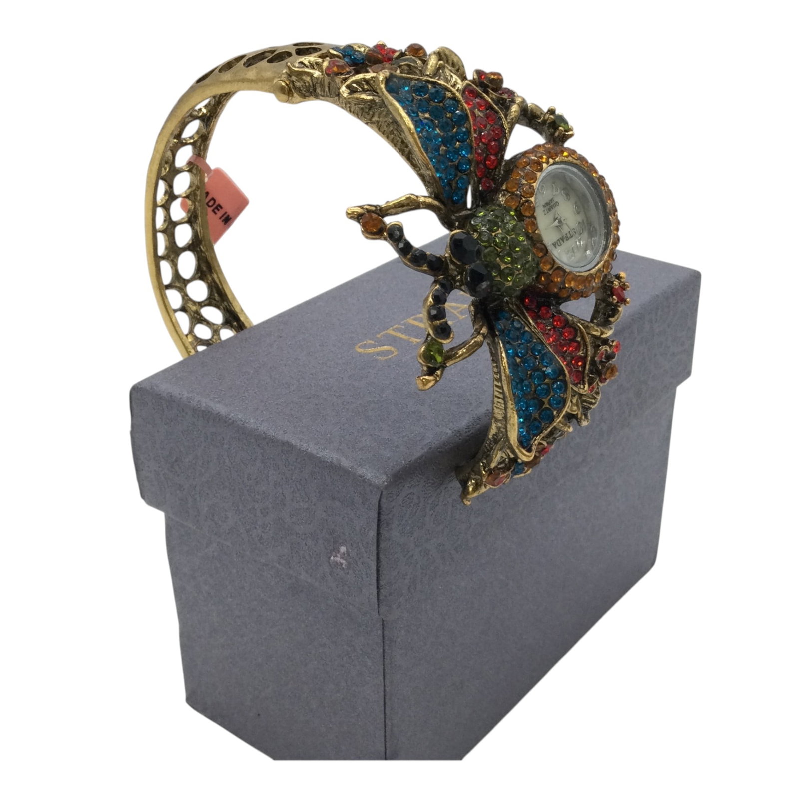 Strada Rhinestone Bangle Watch - 3