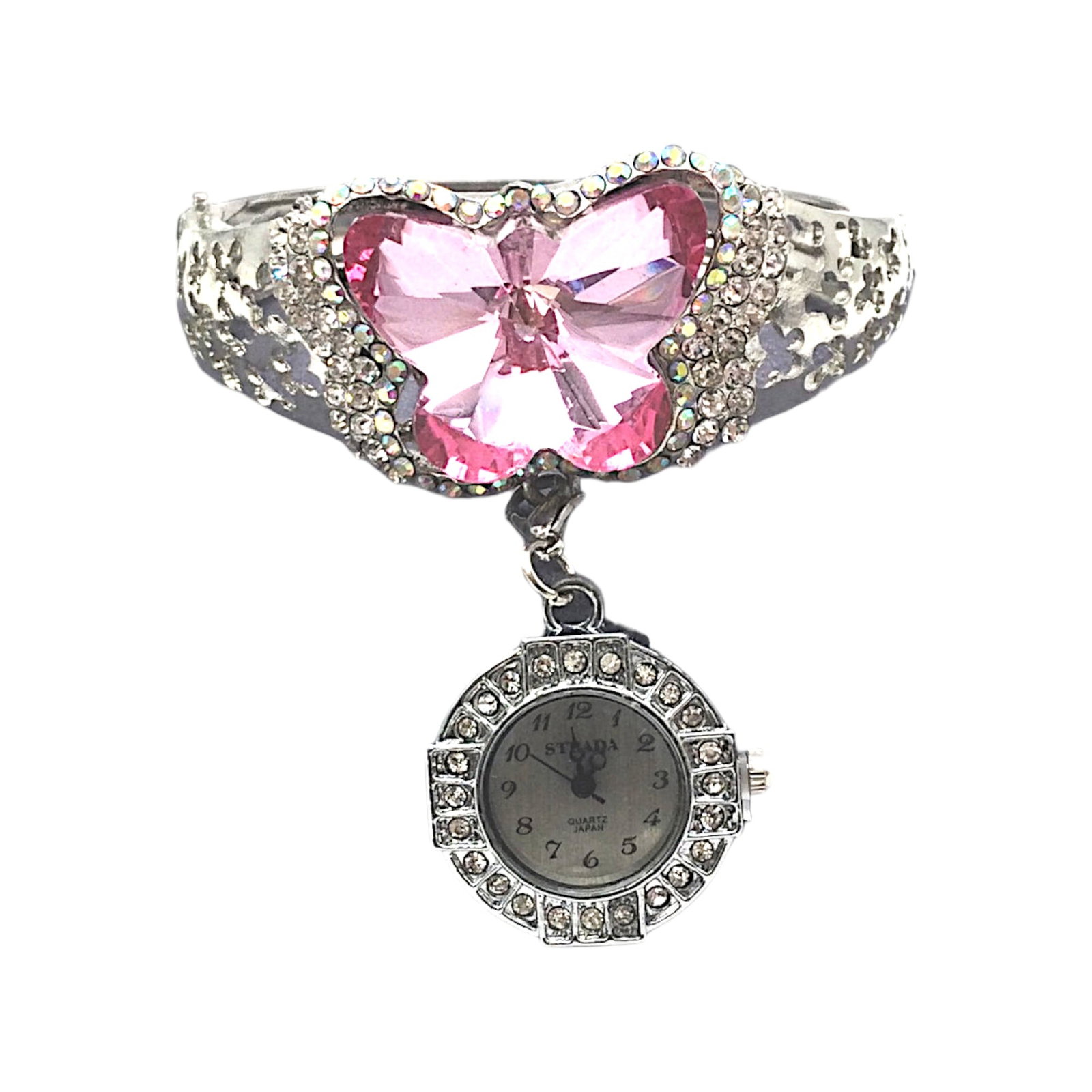 Strada Butterfly Hinge Bangle w/ Dangle Watch (1 of 3)