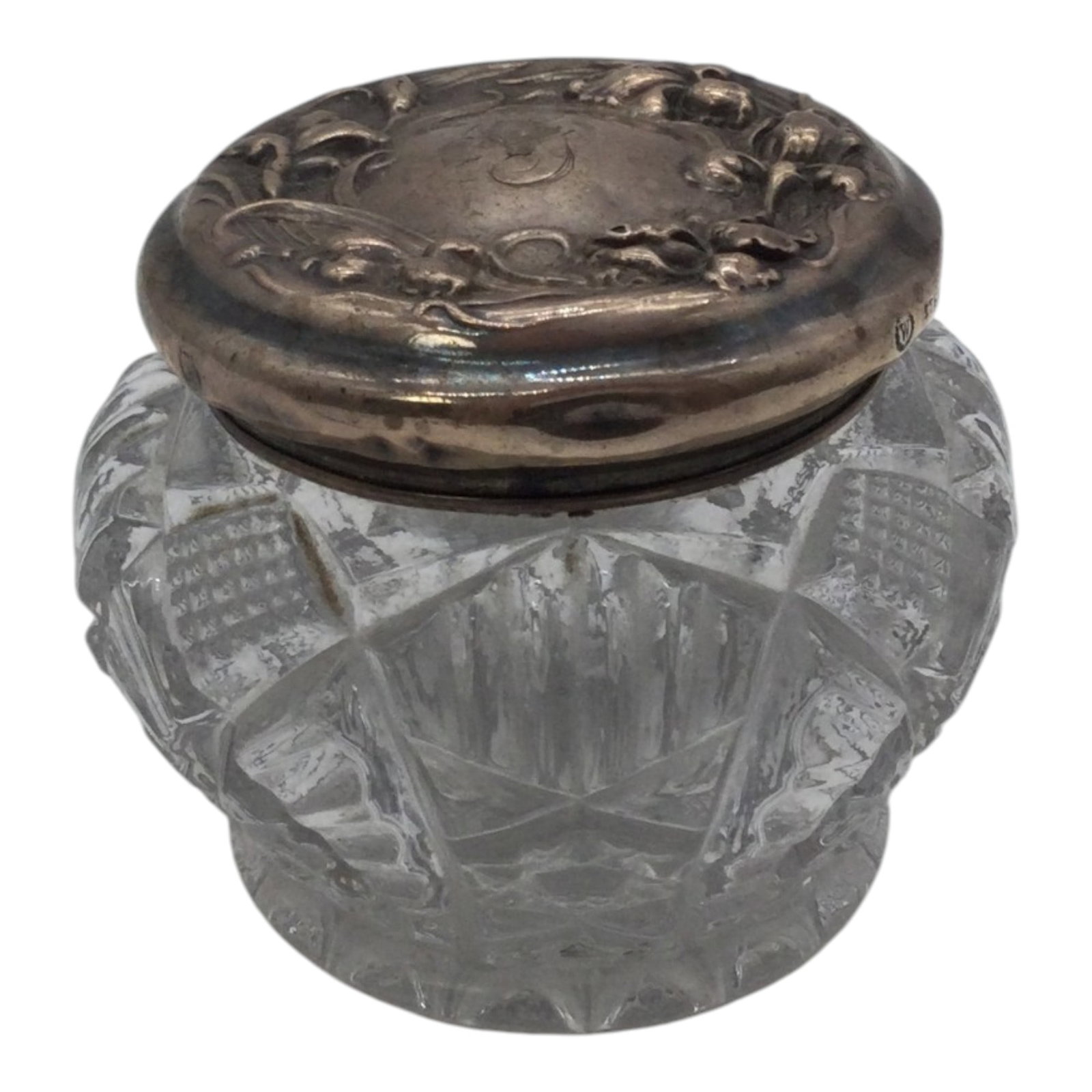 Woodside Sterling Co. Sterling Silver Lid and Glass Jar (1 of 7)