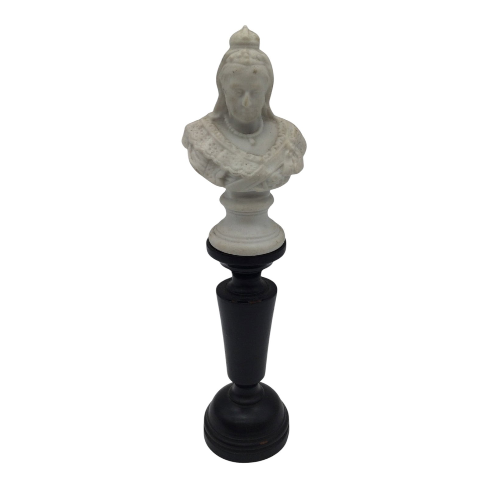 Miniature Queen Victoria Bisque Porcelain Bust (1 of 5)