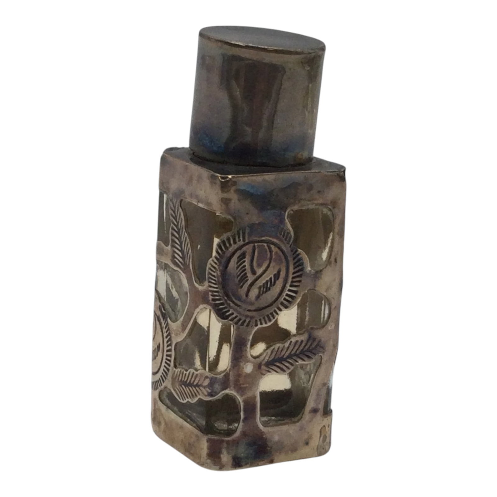 Mexican Sterling Silver Perfume Bottle (1 of 4)