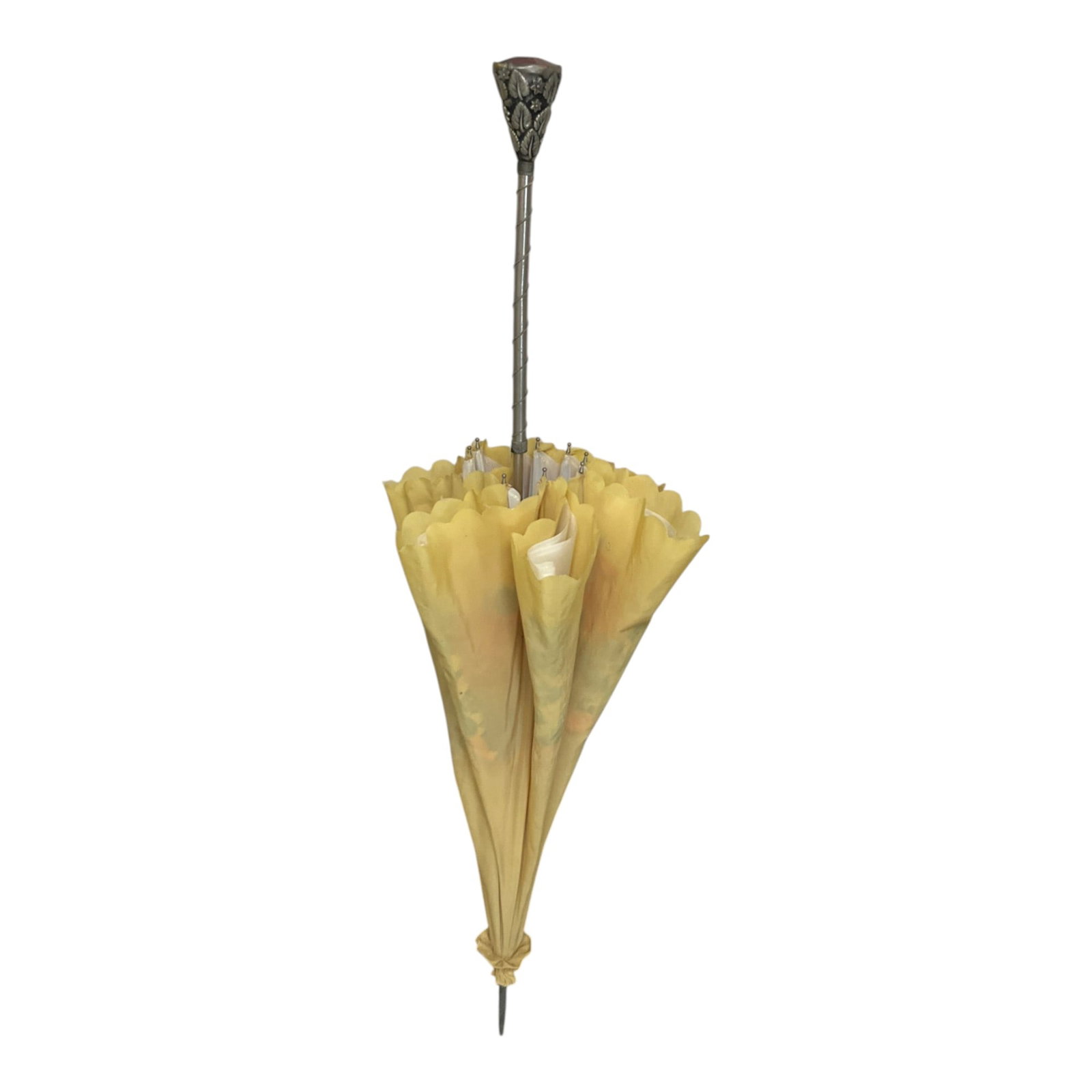 Vintage Italian Floral Parasol/Umbrella with Gem Handle (1 of 5)