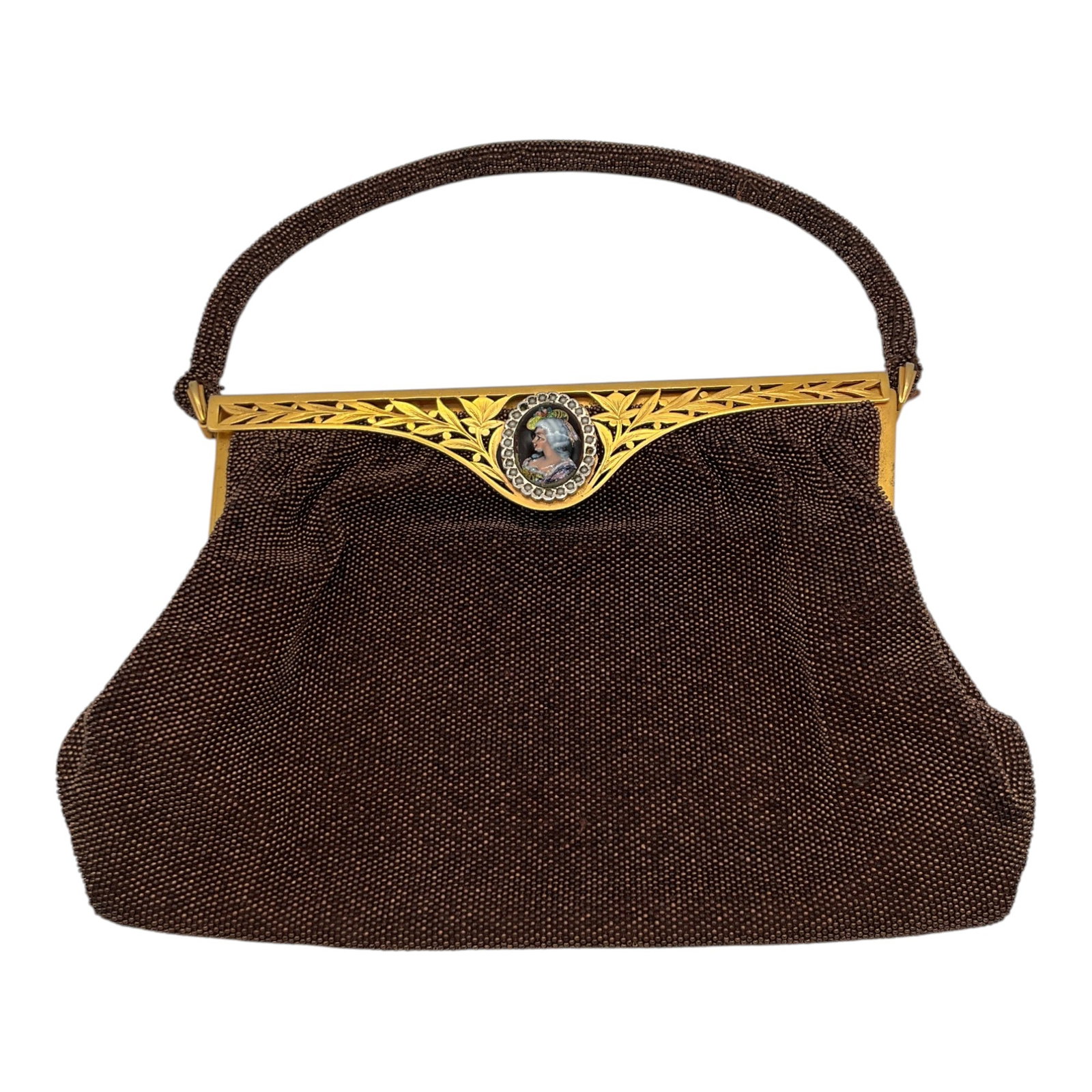 Brown Beaded Evening Handbag (1 of 6)