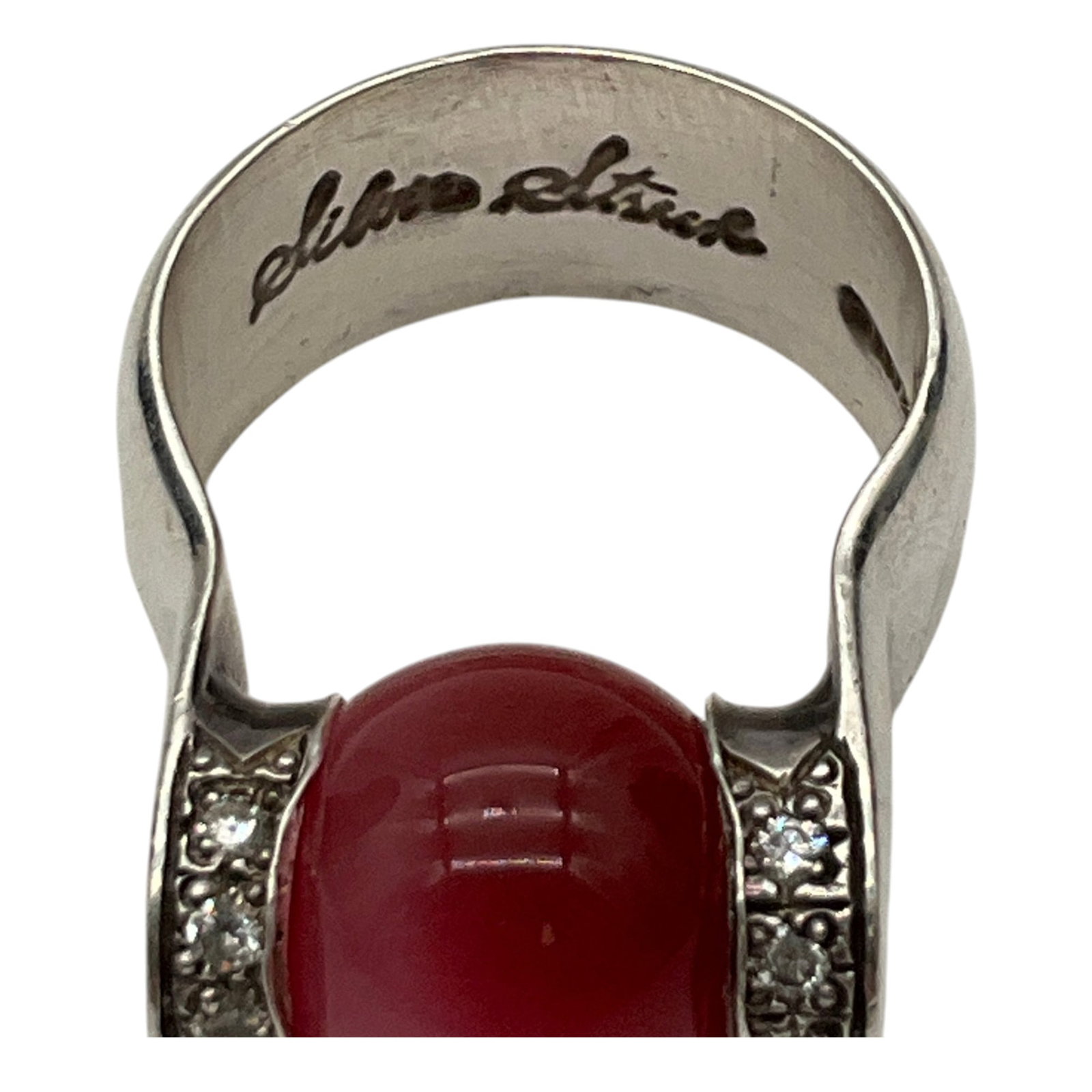925 Interchangeable Stones Ring Designer Signed - 3