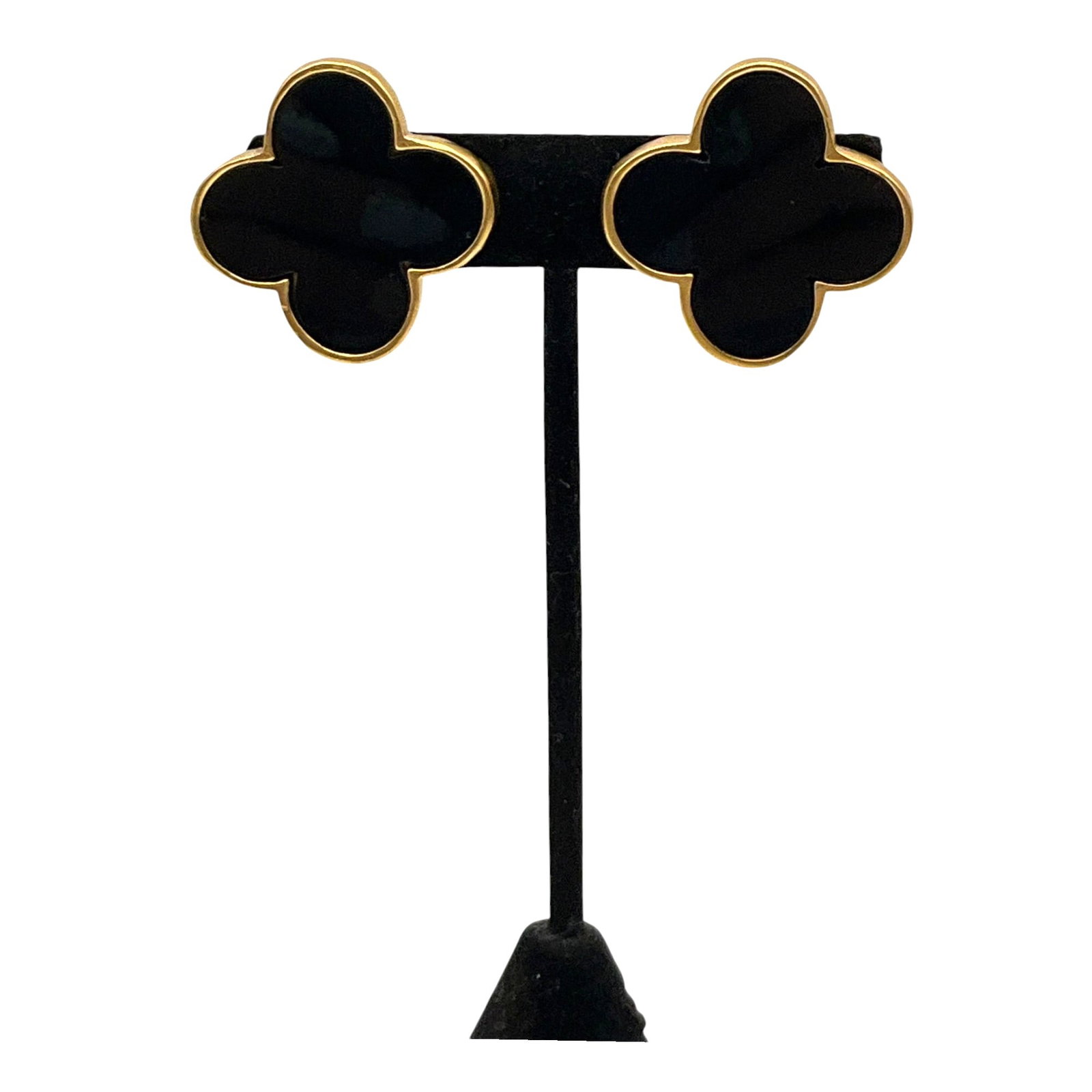 Vintage Karl Lagerfeld Clover Shaped Clip On Earrings (1 of 3)