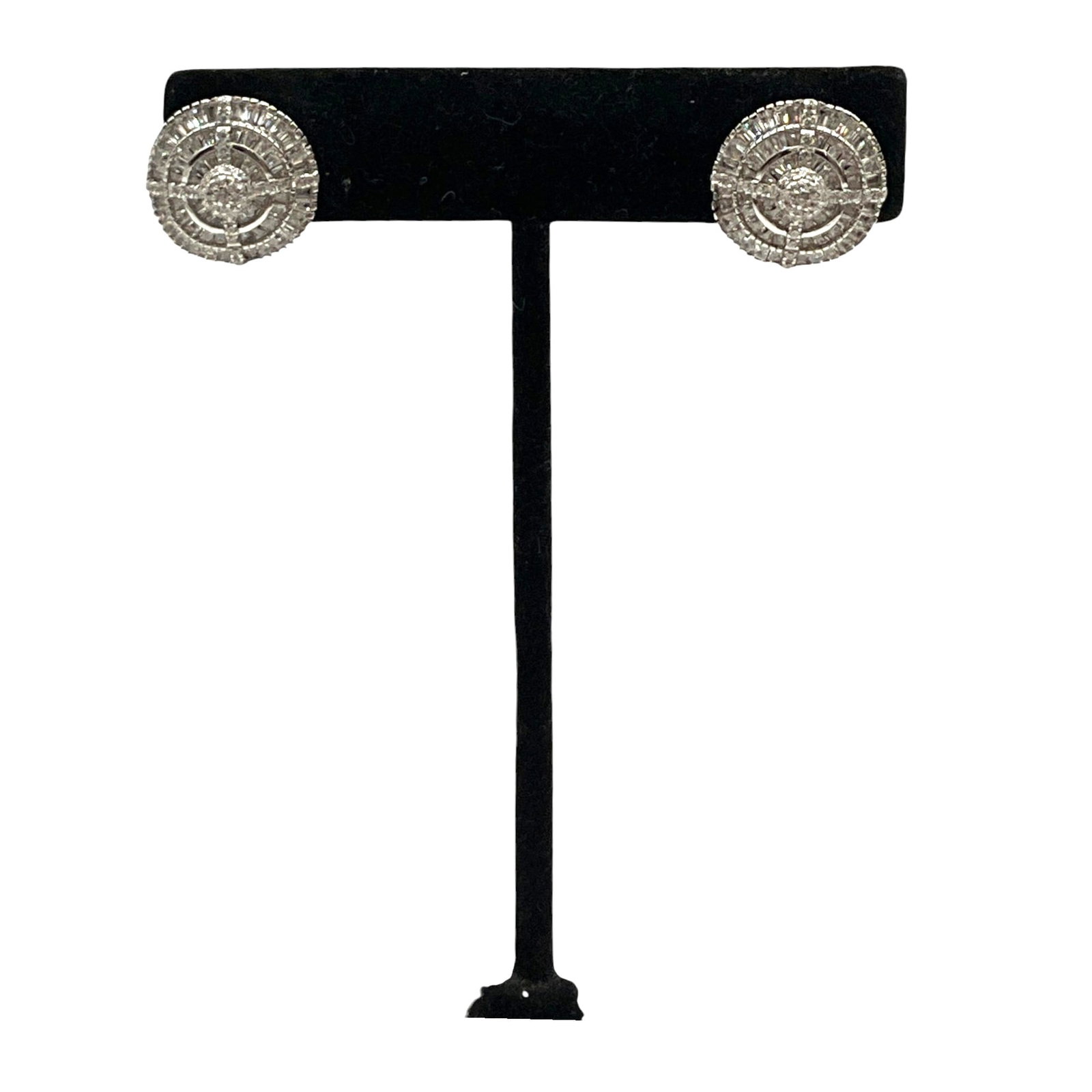 Marked YGI 925 China Stud Earrings: Marked YGI 925 China shield stylized Stud Earrings. Approx. 5/8 inch across.