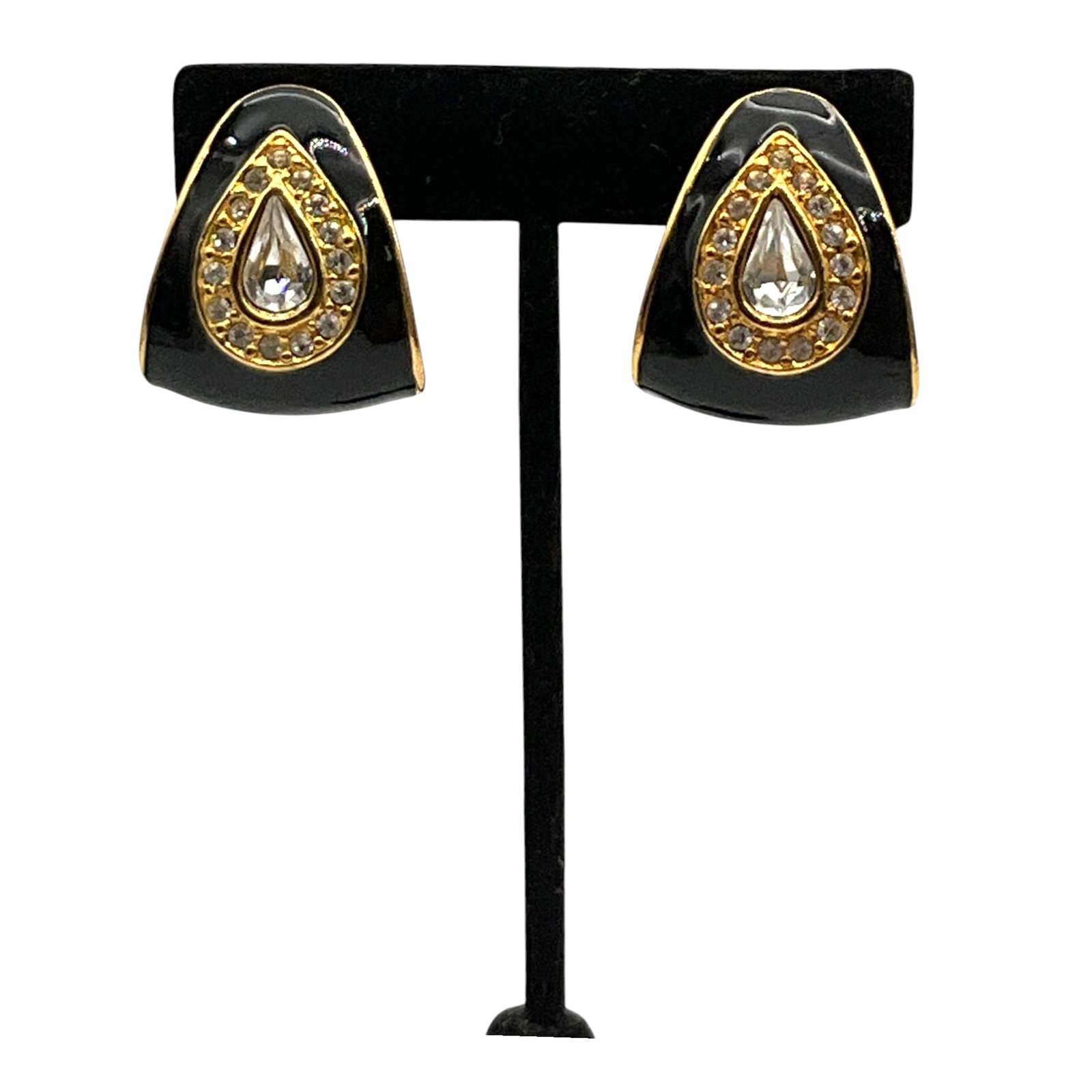 Vintage Ivana Enamel Clip-on Earrings (1 of 3)