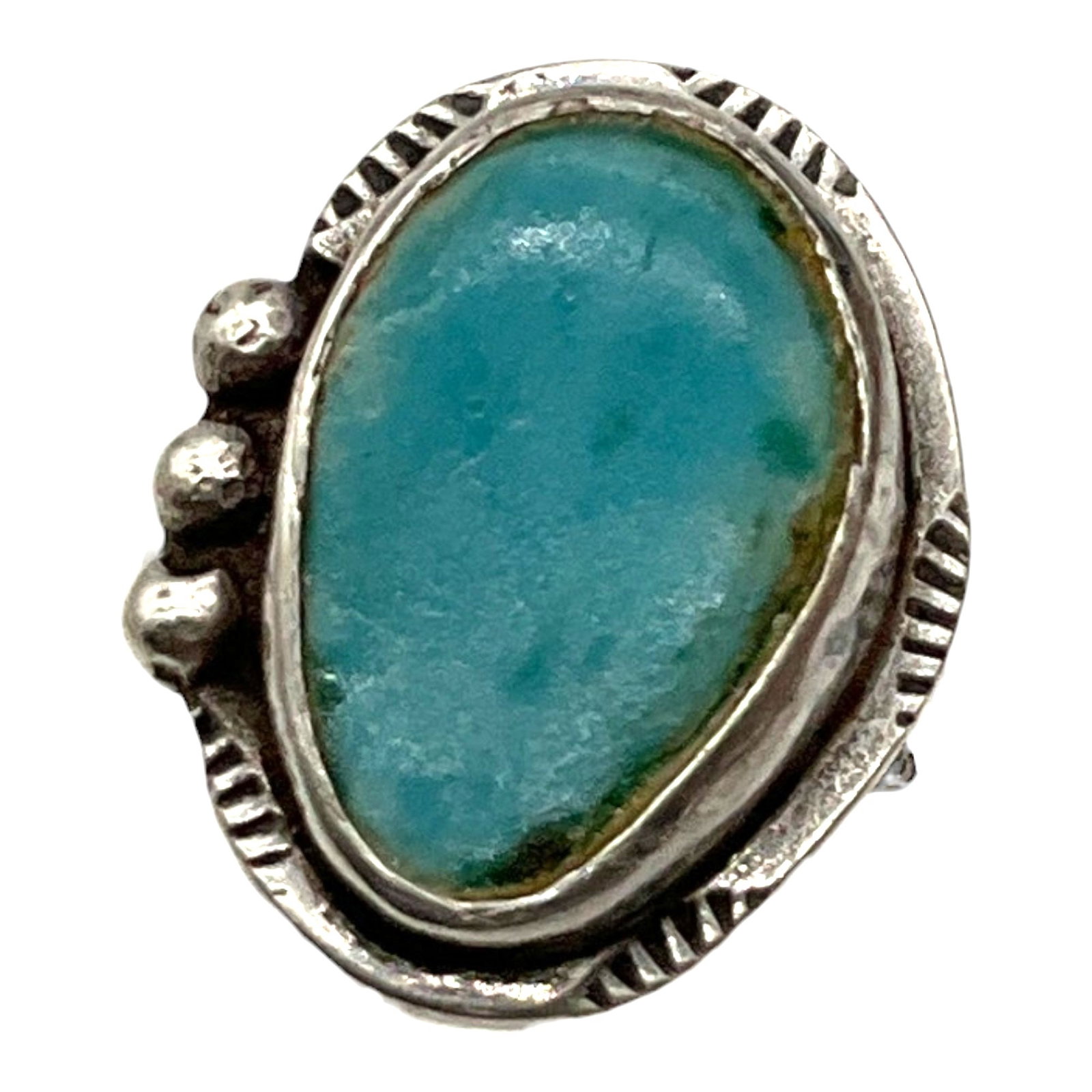 Vintage 925 Mexican Sterling Silver Turquoise Ring (1 of 6)