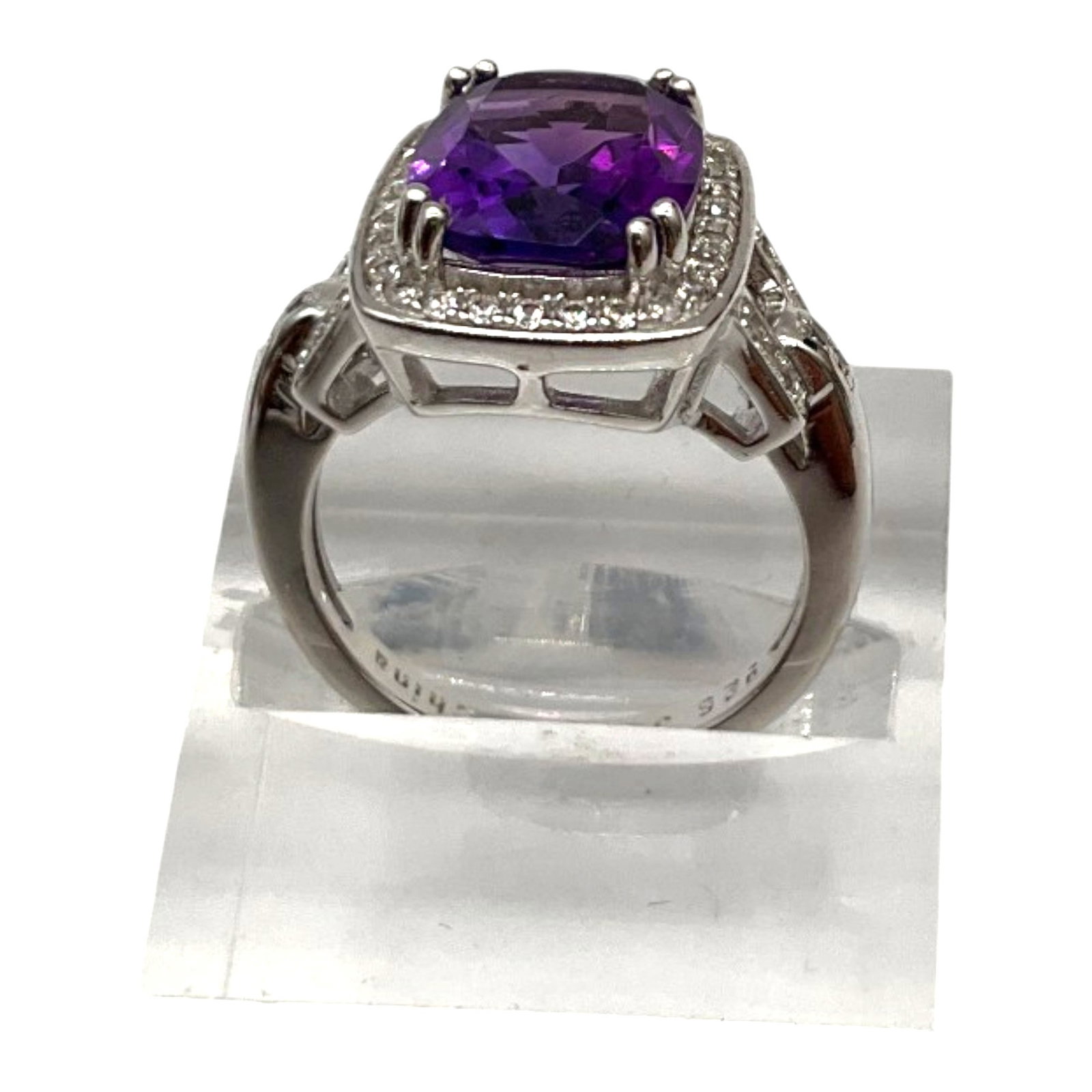 925 Amethyst Ring Signed JCL - 3