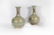 Pair Celadon Ground and Gilt Bottle Vases Jiaqing - 2