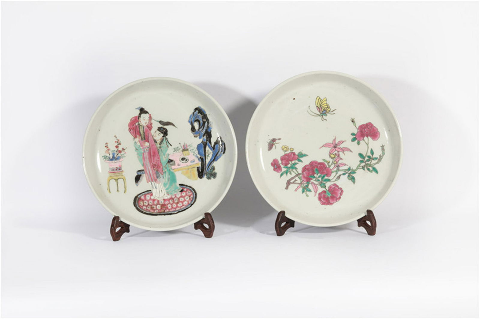 Two Famille Rose Plates Yongzheng Period (1 of 8)