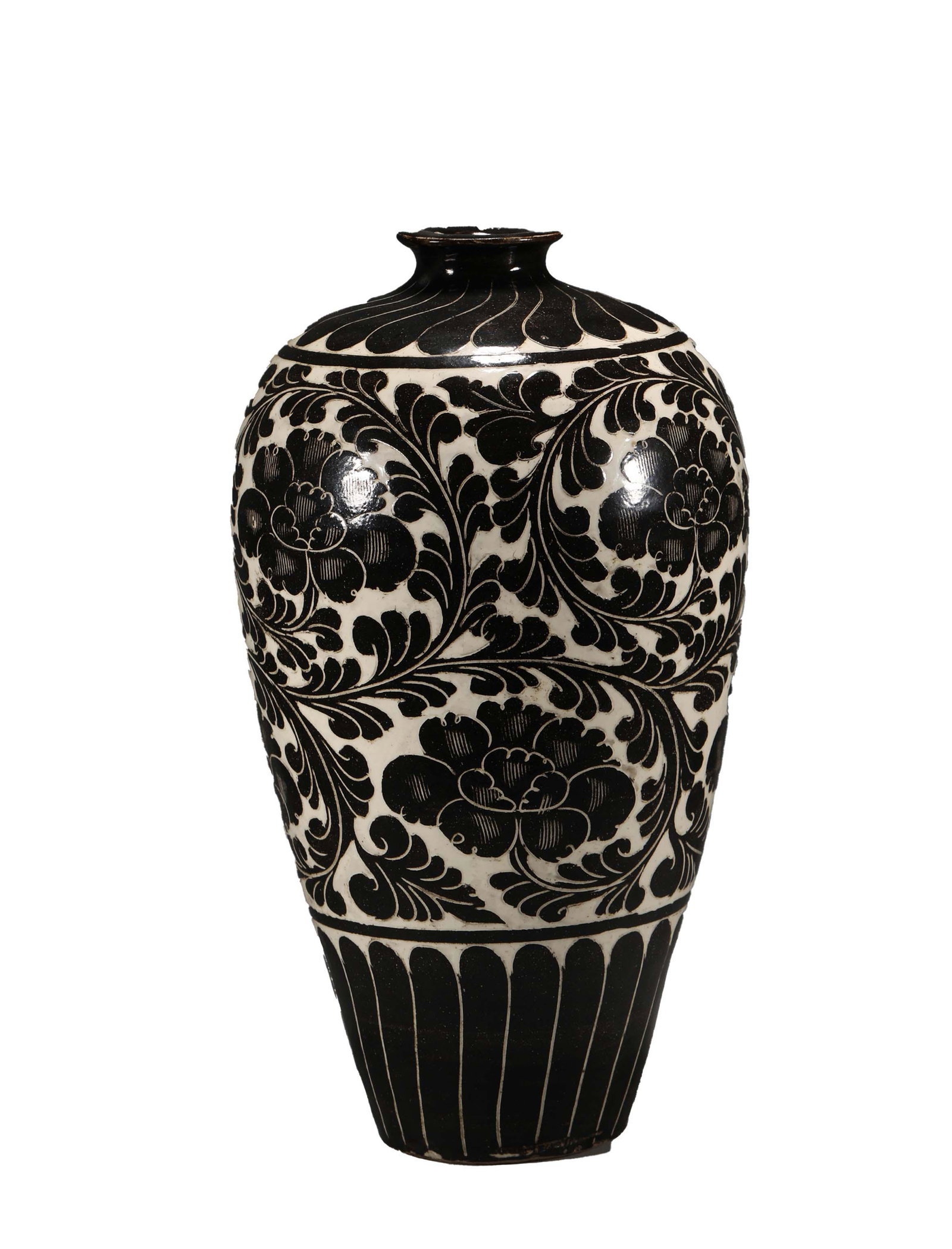 Ancient Chinese zhou kiln picked vases: H:35cm W:18cm