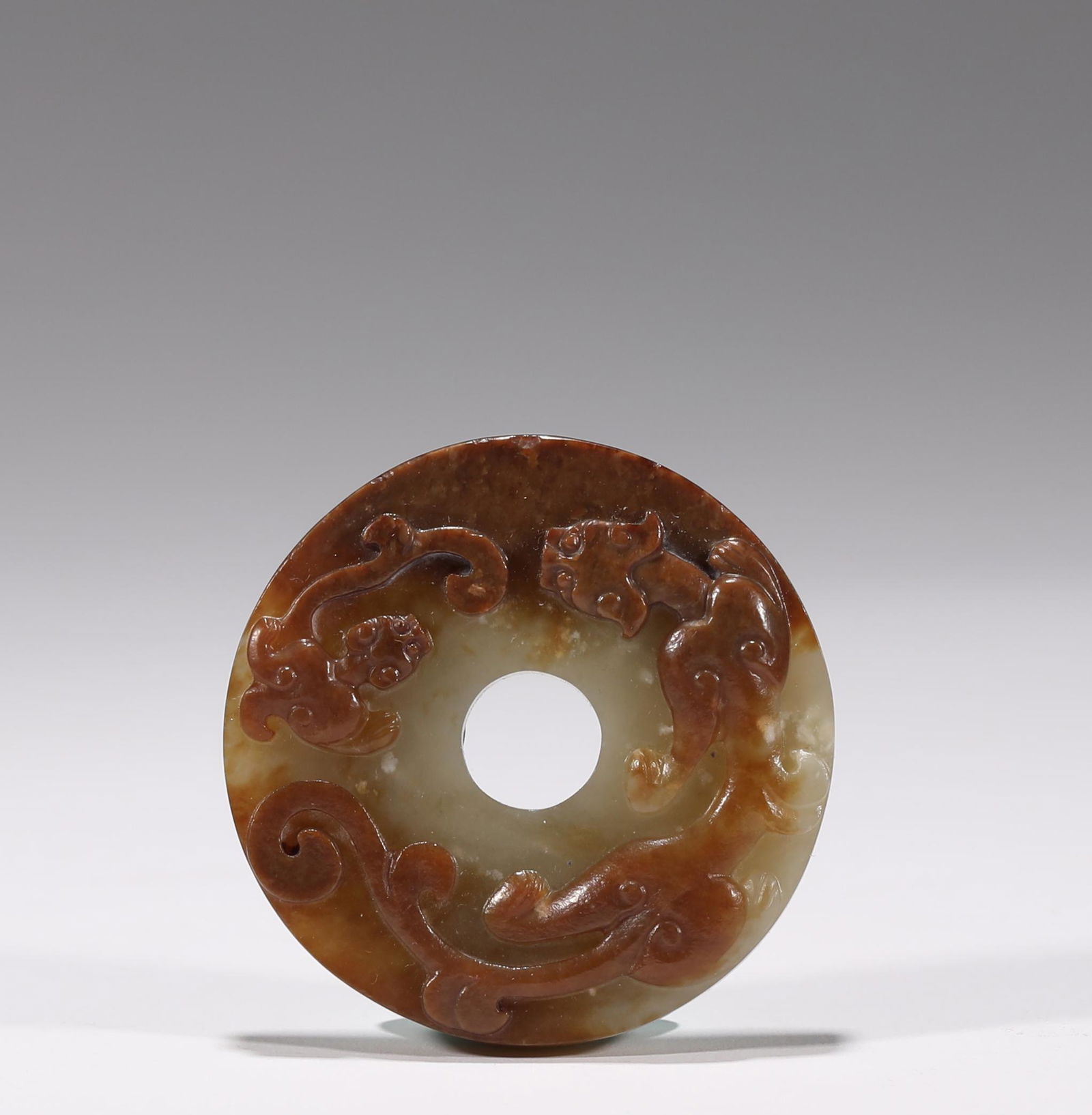 Hetian jade Red dragon ring style of the Qing Dynasty (1 of 6)