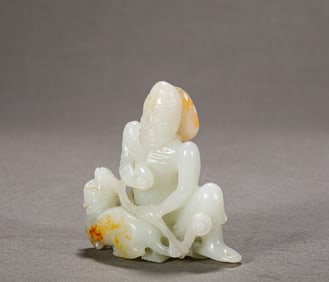 Chinese Ming Dynasty Hetian jade tiger arhats