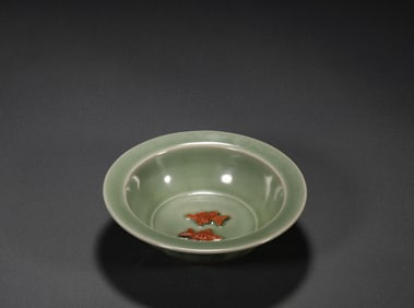 Double fish plate in Longquan Kiln of Song Dynasty