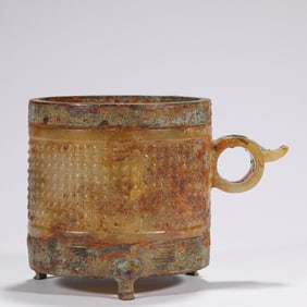 Ming Dynasty or before Hetian jade cup