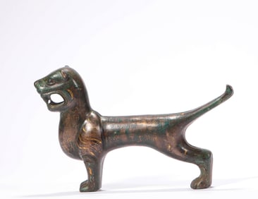 Han Dynasty bronze cuo gold tiger