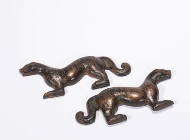 Han Dynasty bronze cuo gold tiger